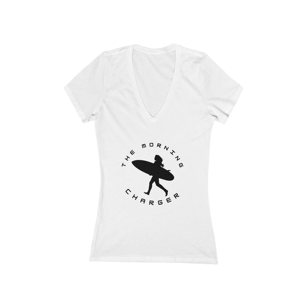 The Morning Charger Surf — Women's Deep V-Neck T-Shirt