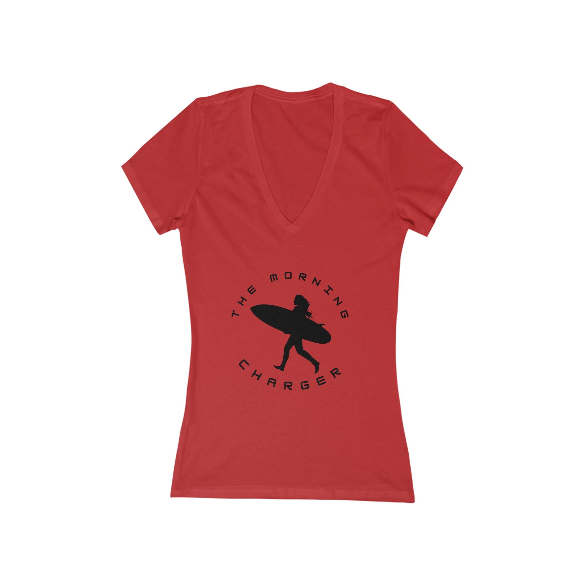 The Morning Charger Surf — Women's Deep V-Neck T-Shirt