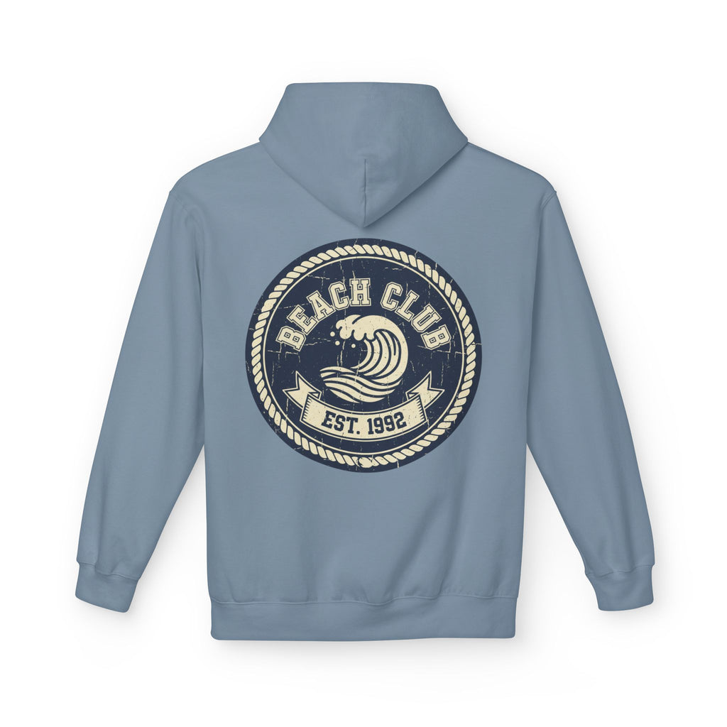 Beach Club Hoodie — Retro Surf Crest "Est. 1992"