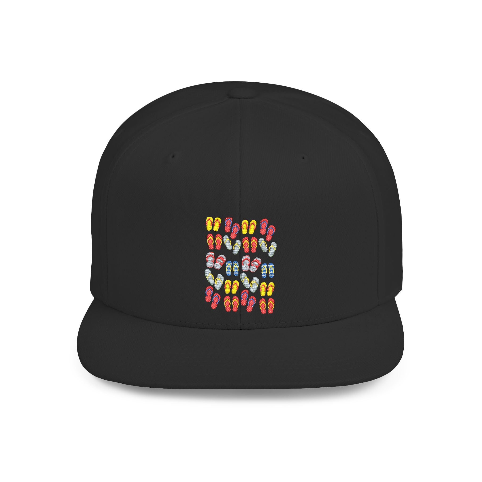 Snapback Hat — Colorful Flip-Flop Summer Pattern
