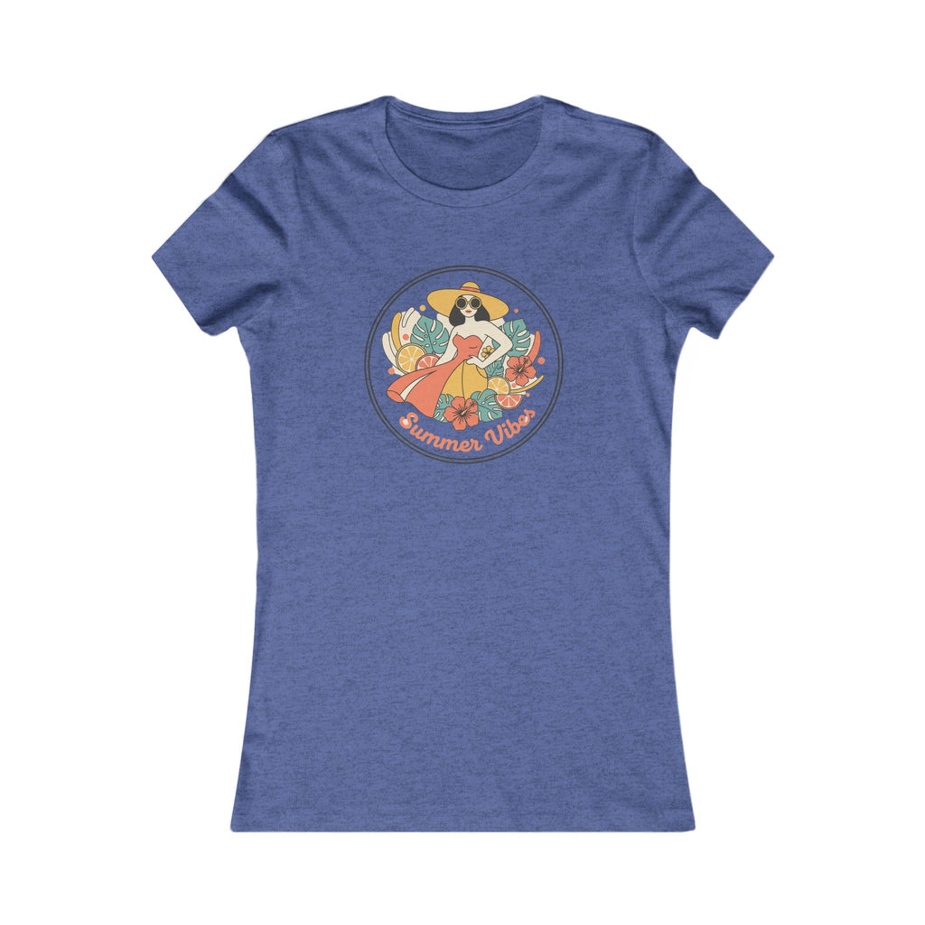 Summer Vibes Women's Tee — Retro Floral Sunbathing Graphic