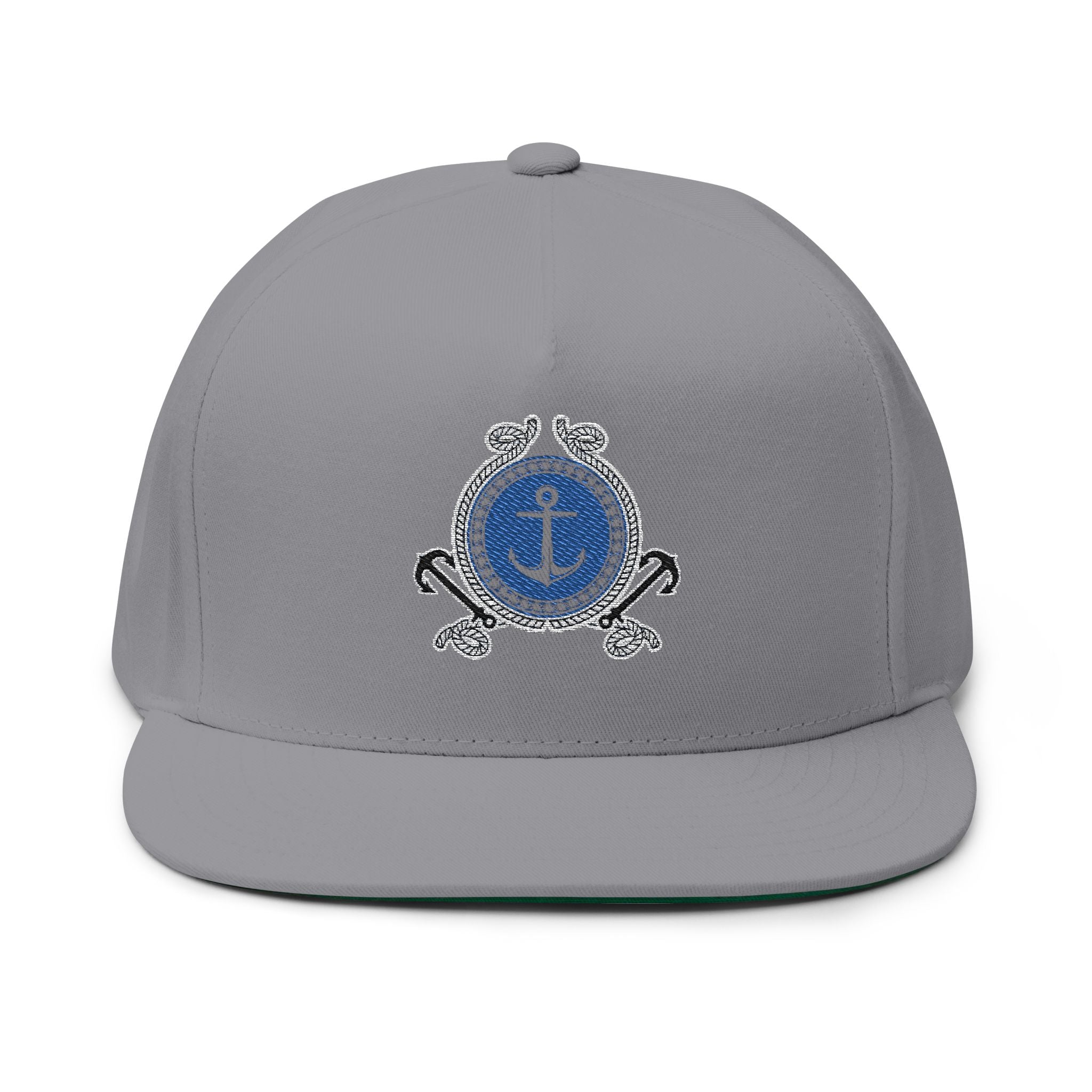 Nautical Anchor  Flat Bill Cap