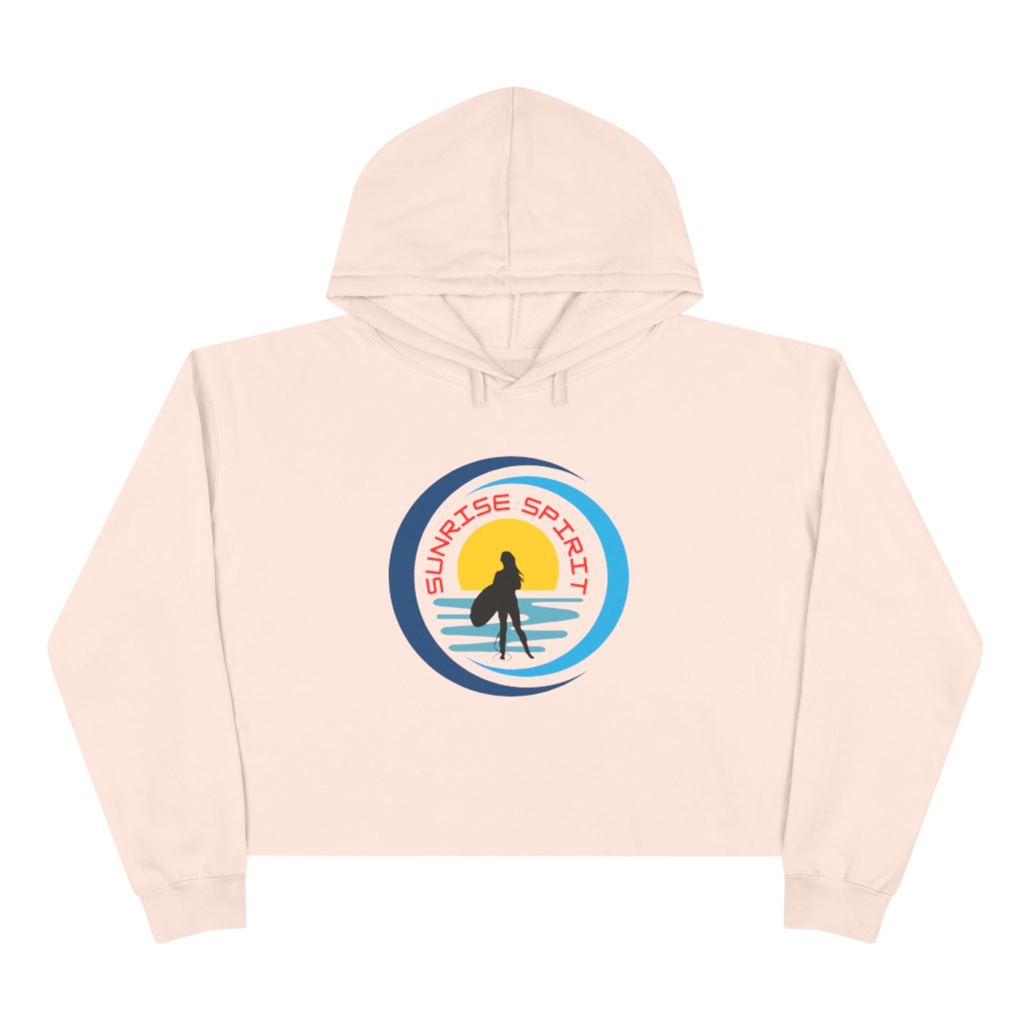 Crop Hoodie — Sunrise Spirit Surfer
