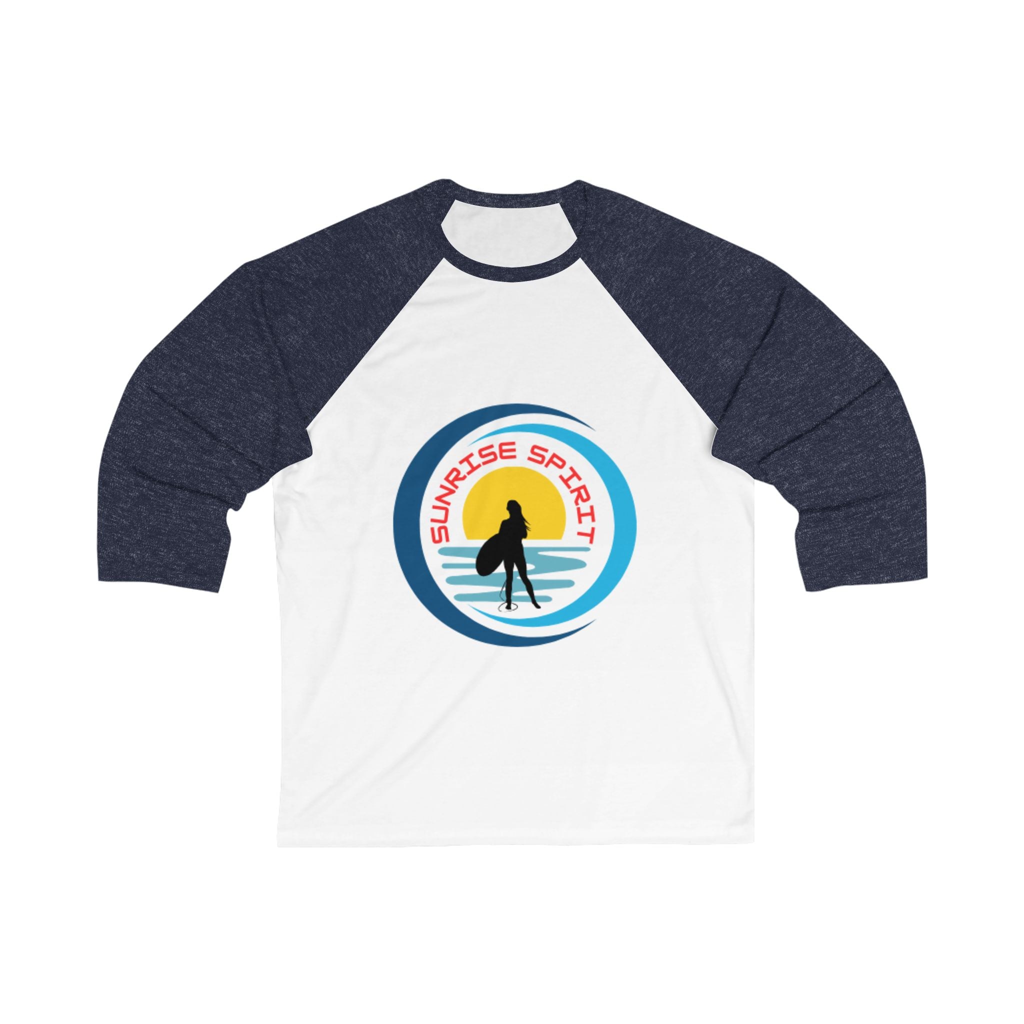 Sunrise Spirit Baseball Tee — Surfer Retro Graphic Raglan