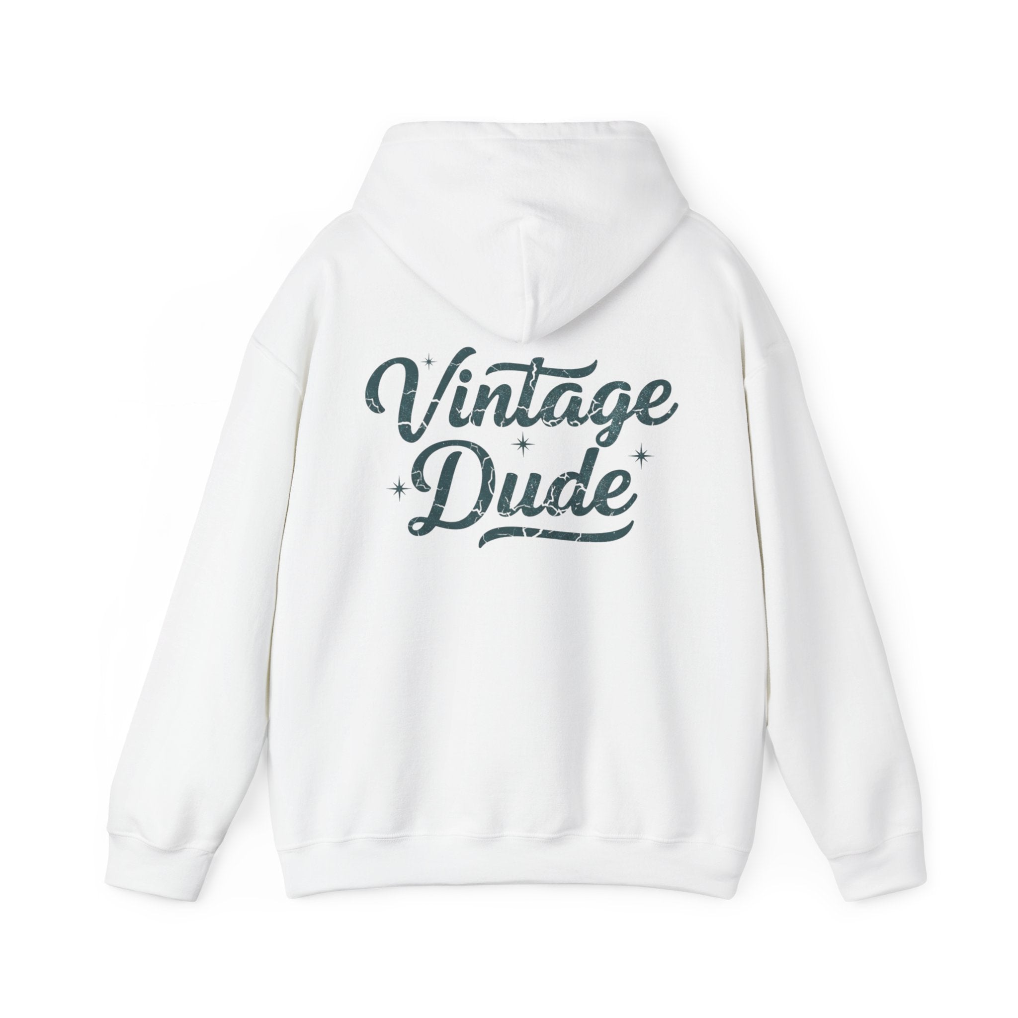 Vintage Dude Hoodie - Retro Script  Pullover