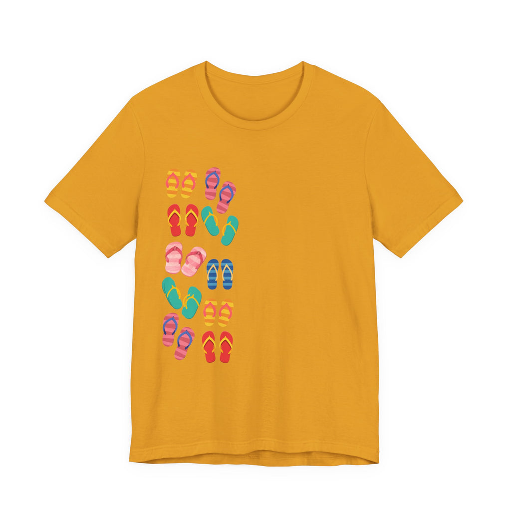 Flip Flop Pattern Tee — Colorful Summer Sandal Graphic T-Shirt