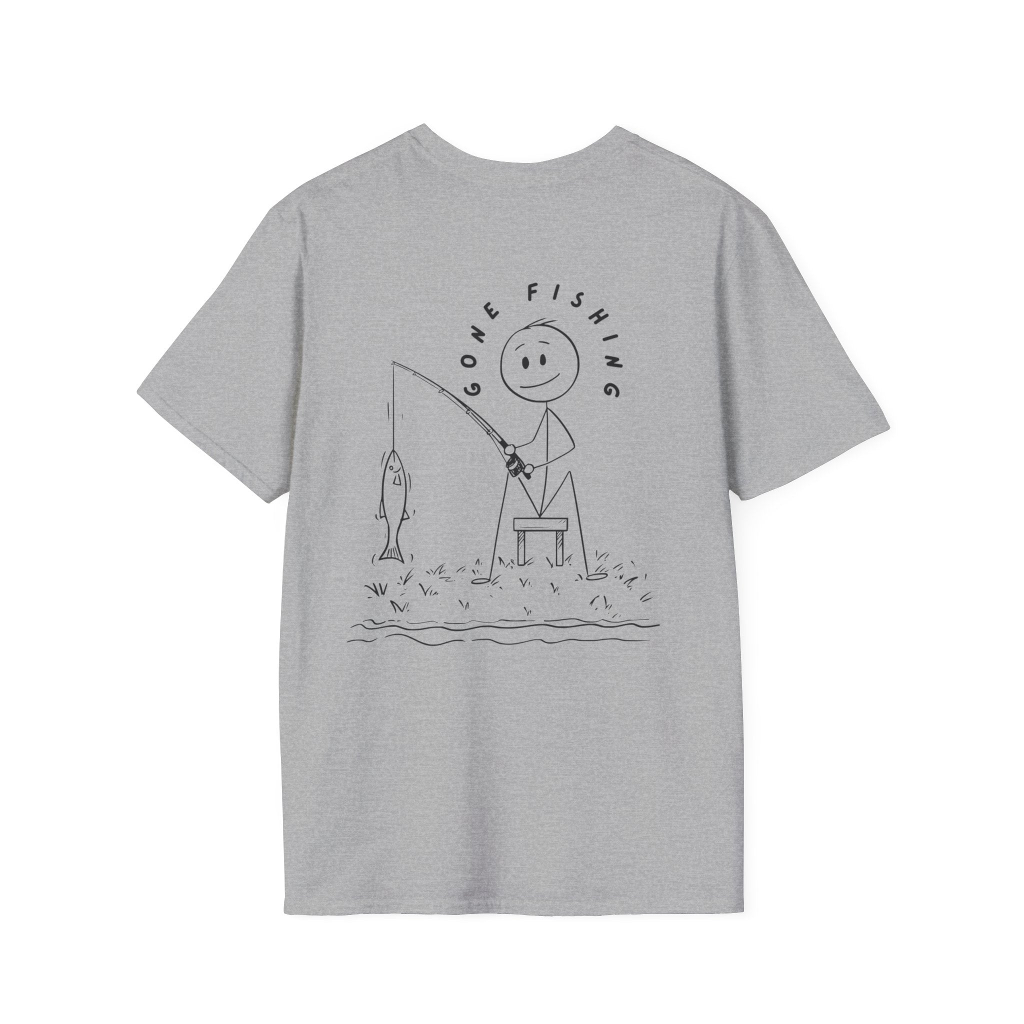 Fishing Stick Figure T-Shirt