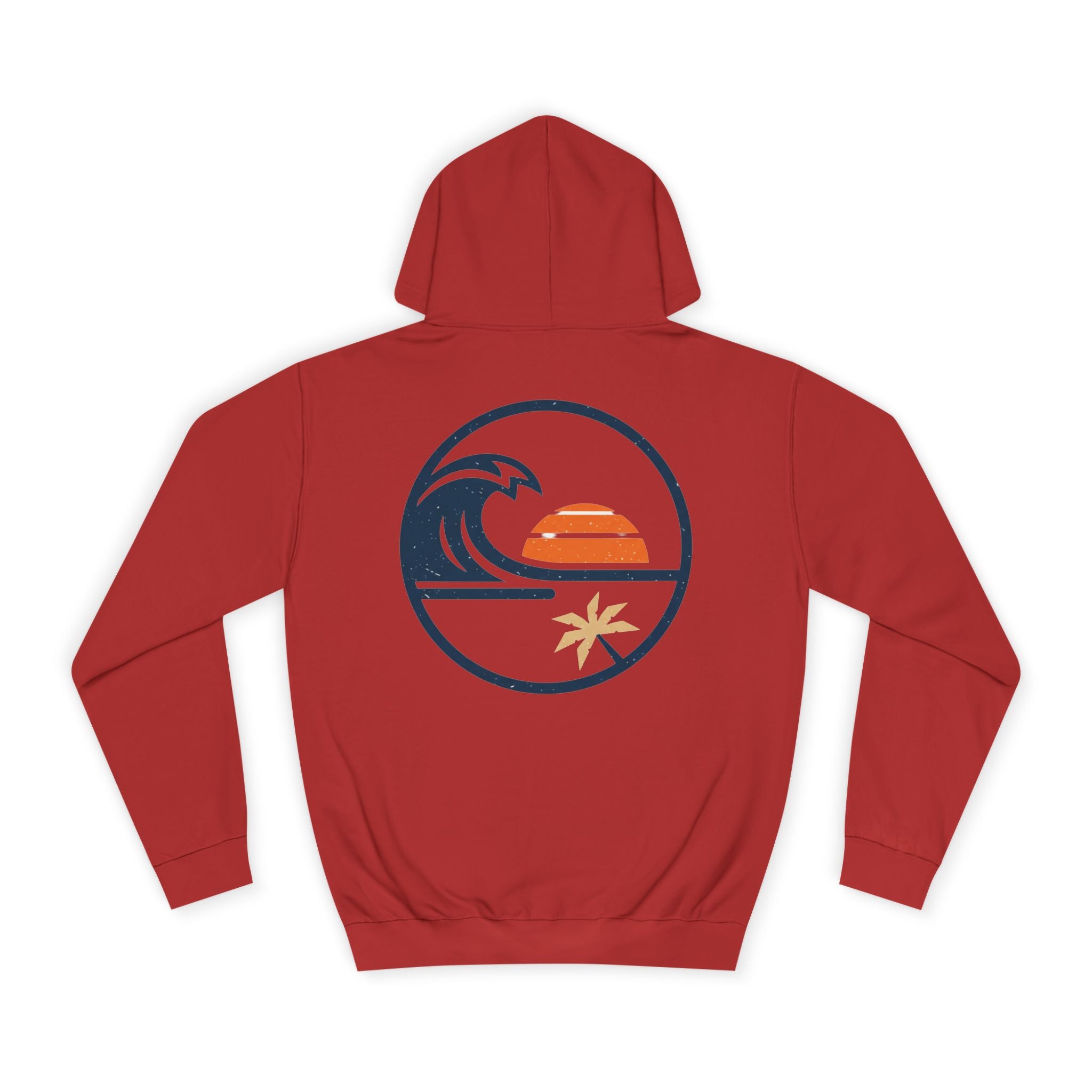 Coastal Sunset Hoodie – Surf Wave Palm
