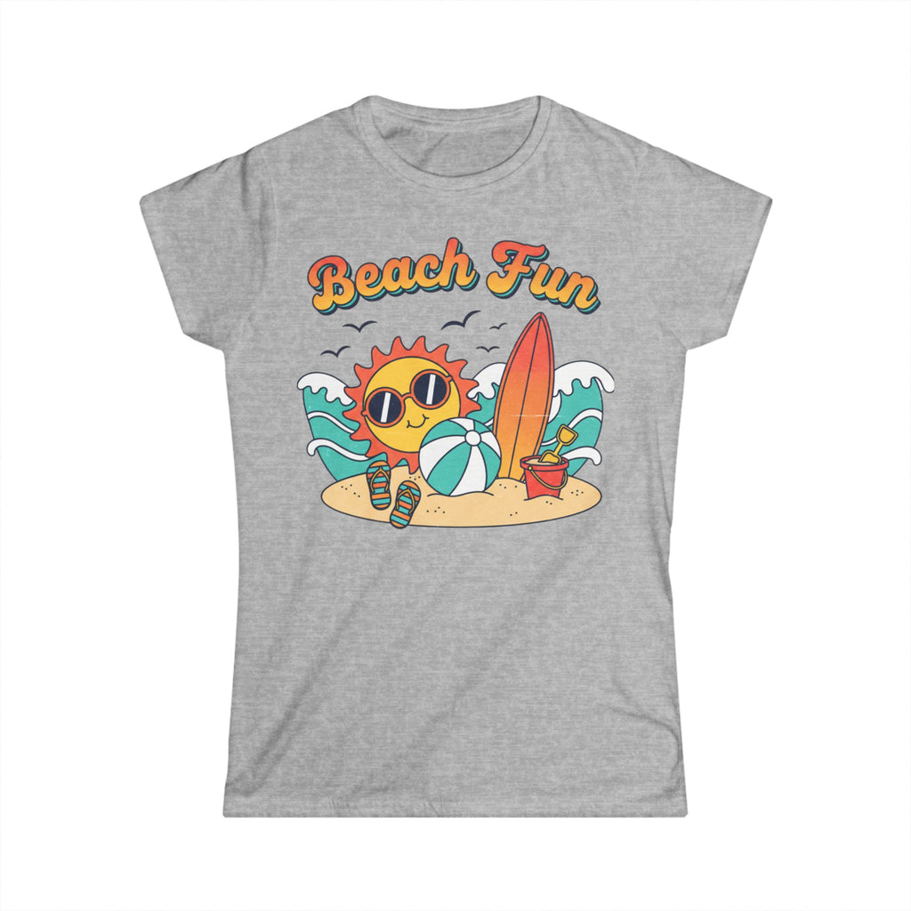 Beach Fun Women's Tee — Cute Sun Surfboard  Summer Shirt
