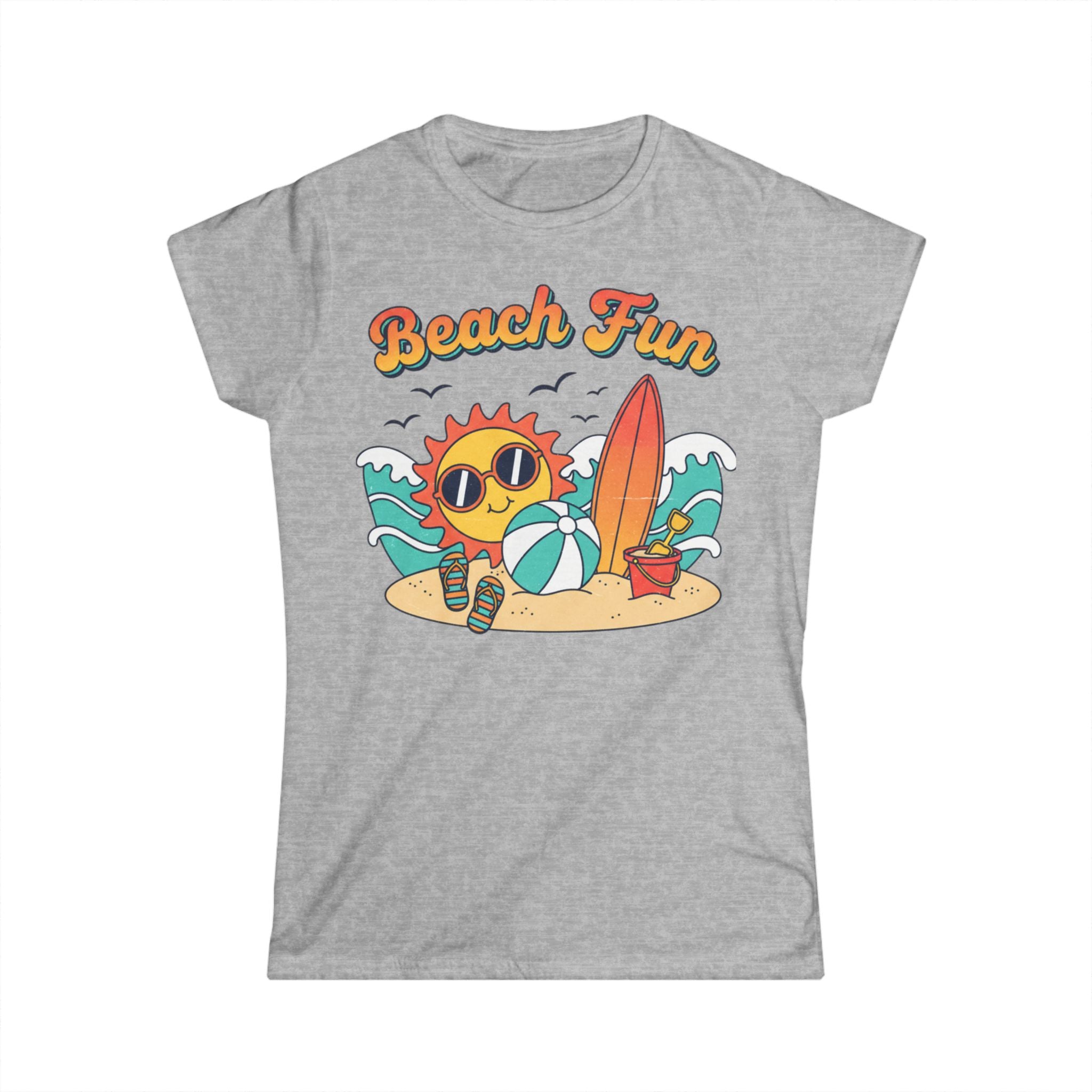 Beach Fun Women's Tee — Cute Sun Surfboard  Summer Shirt