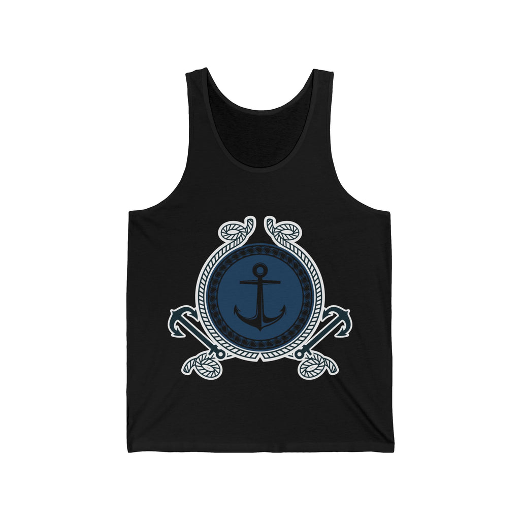 Nautical Anchor Tank Top — Sailor Rope Emblem Beach Tank