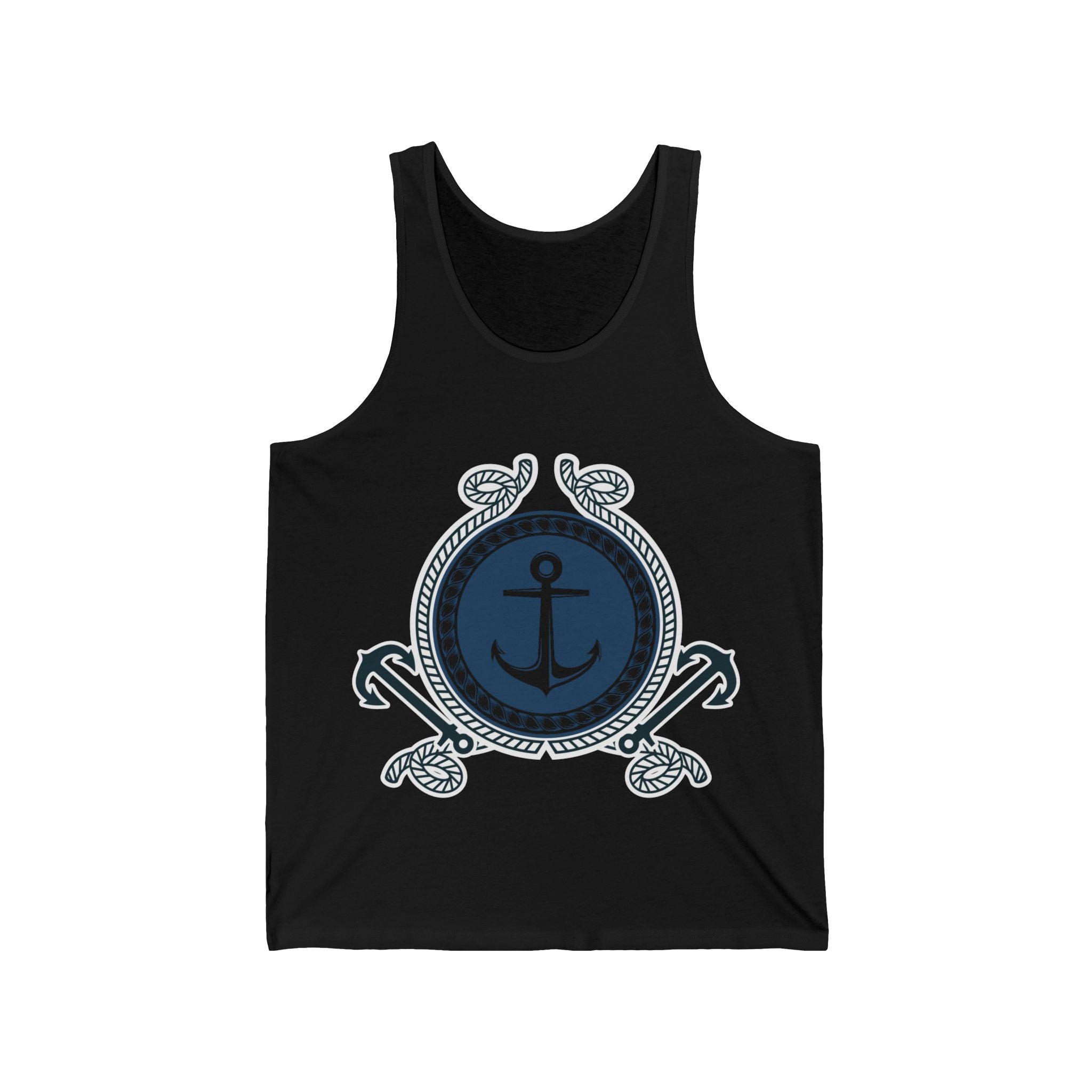 Nautical Anchor Tank Top — Sailor Rope Emblem Beach Tank