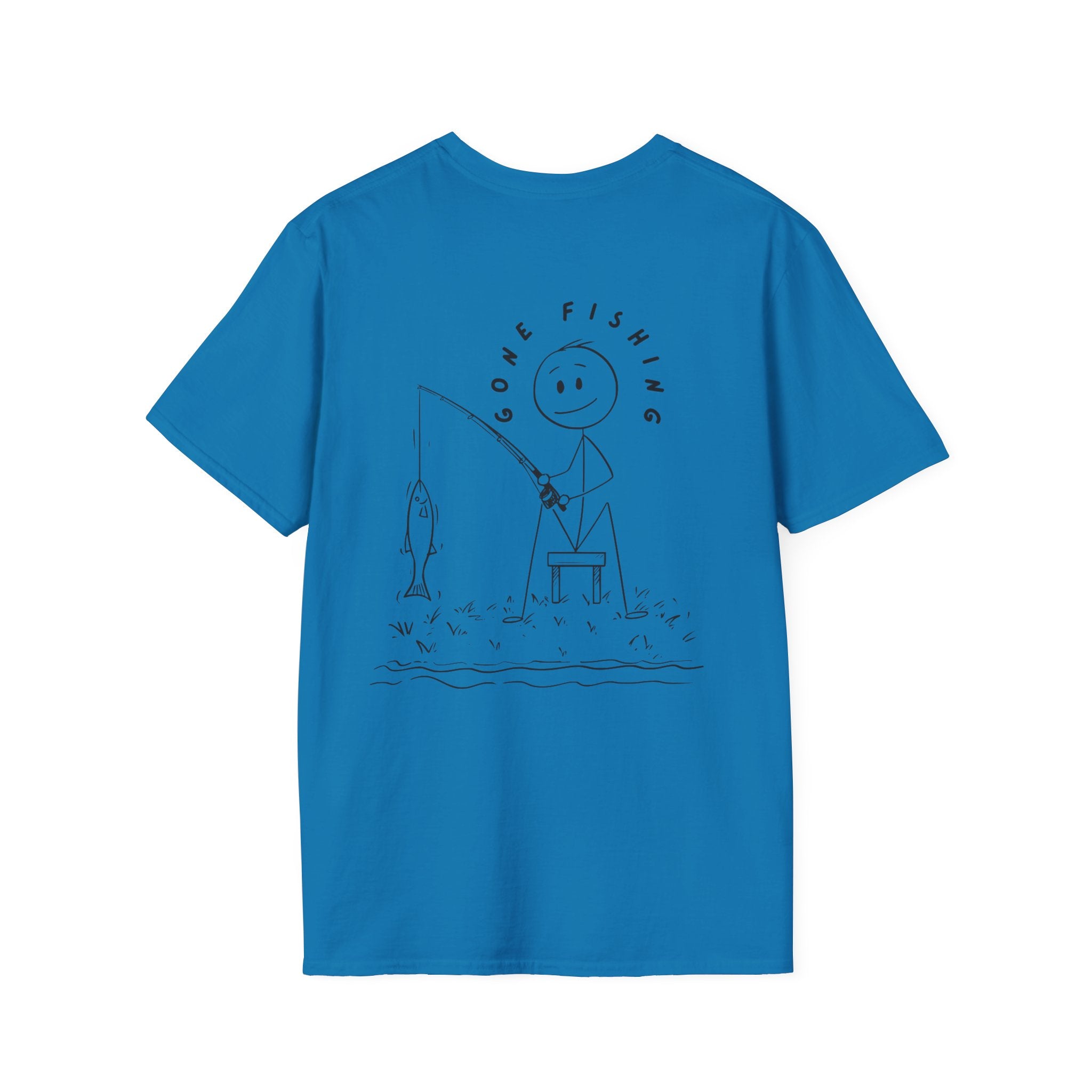 Fishing Stick Figure T-Shirt