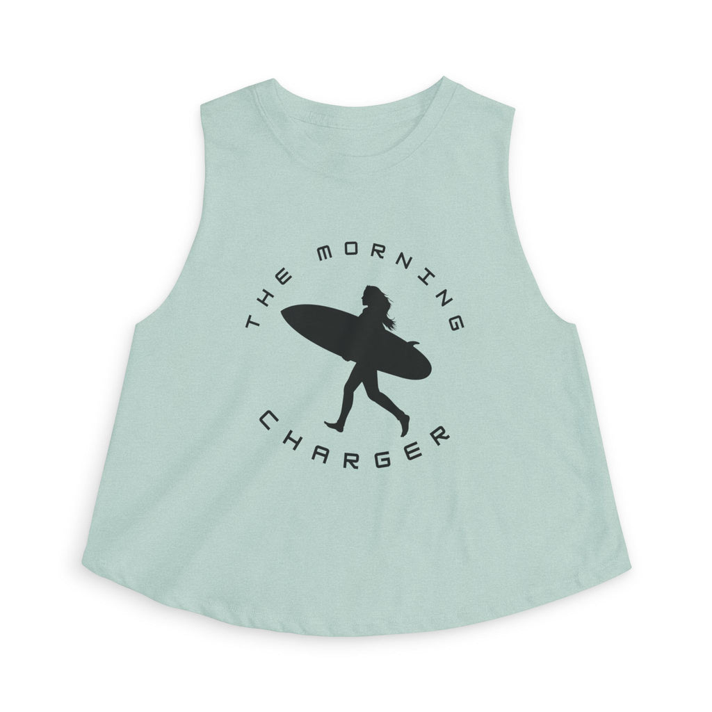 Surf Crop Tank — “The Morning Charger”