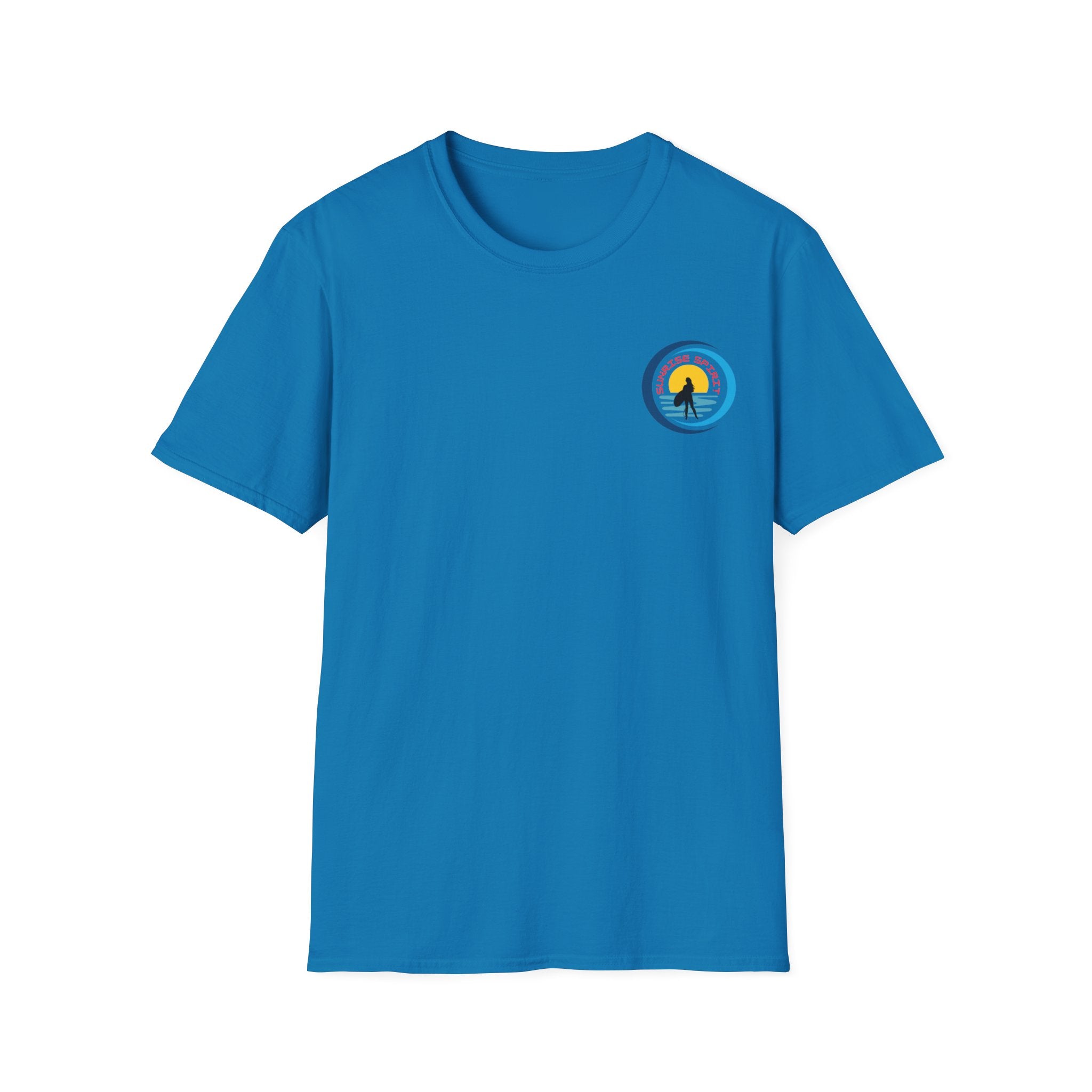 Sunset Surfing Women T-Shirt — Female Surfer Looking Into Sunset