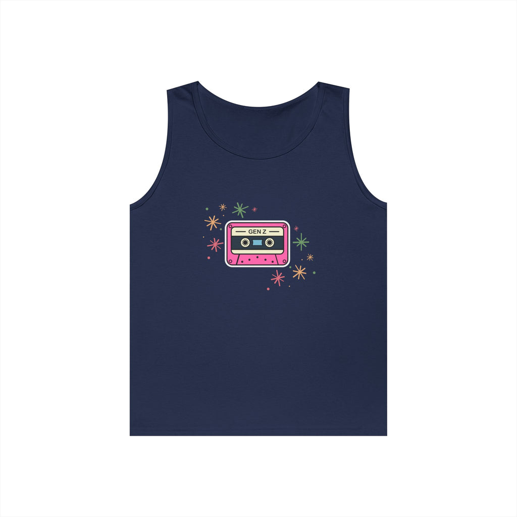 Retro Pink Cassette Tank Top — Vintage 80s Music Graphic