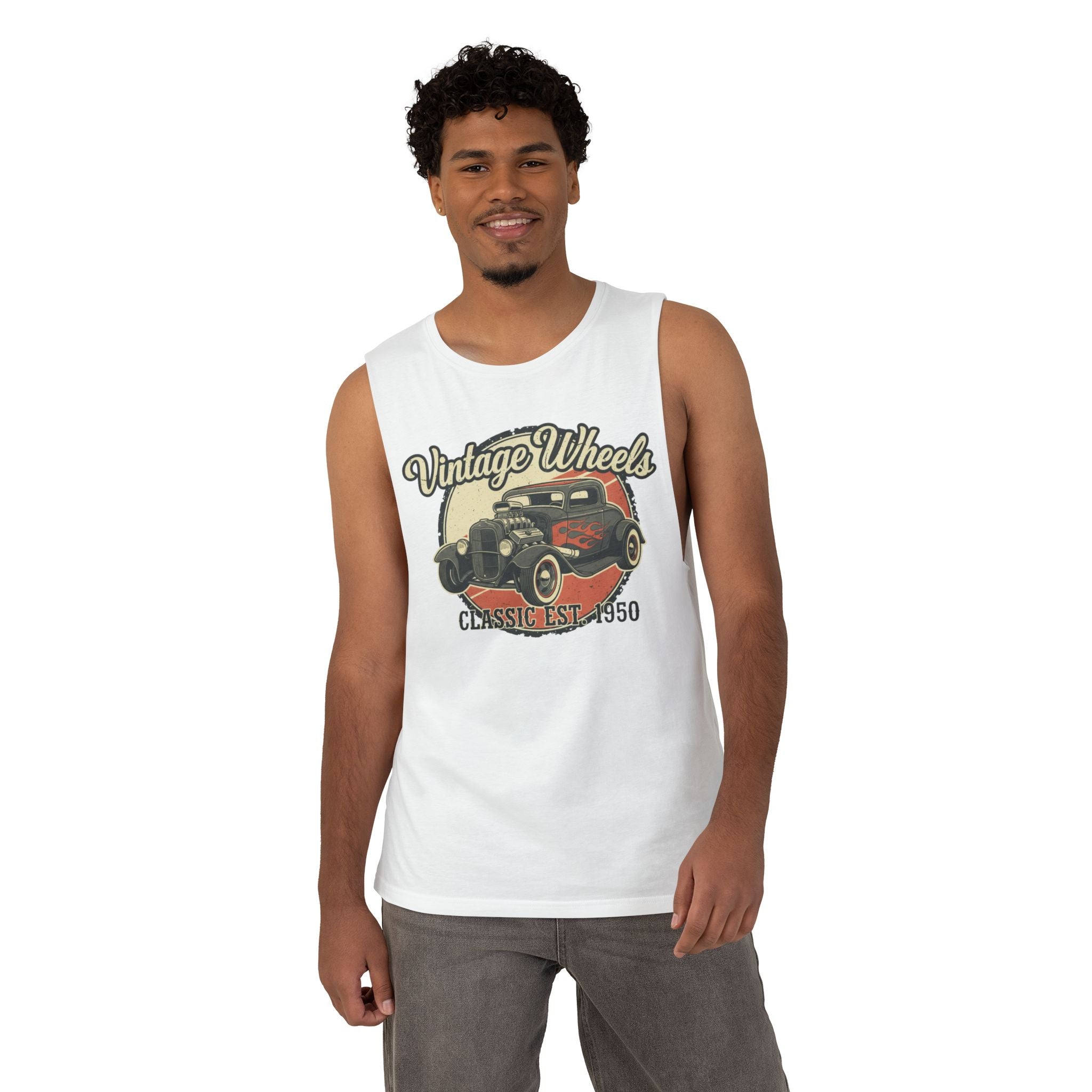 Vintage Wheels Tank Top — Classic Car 'Est. 1950' Retro Garage Muscle Tee