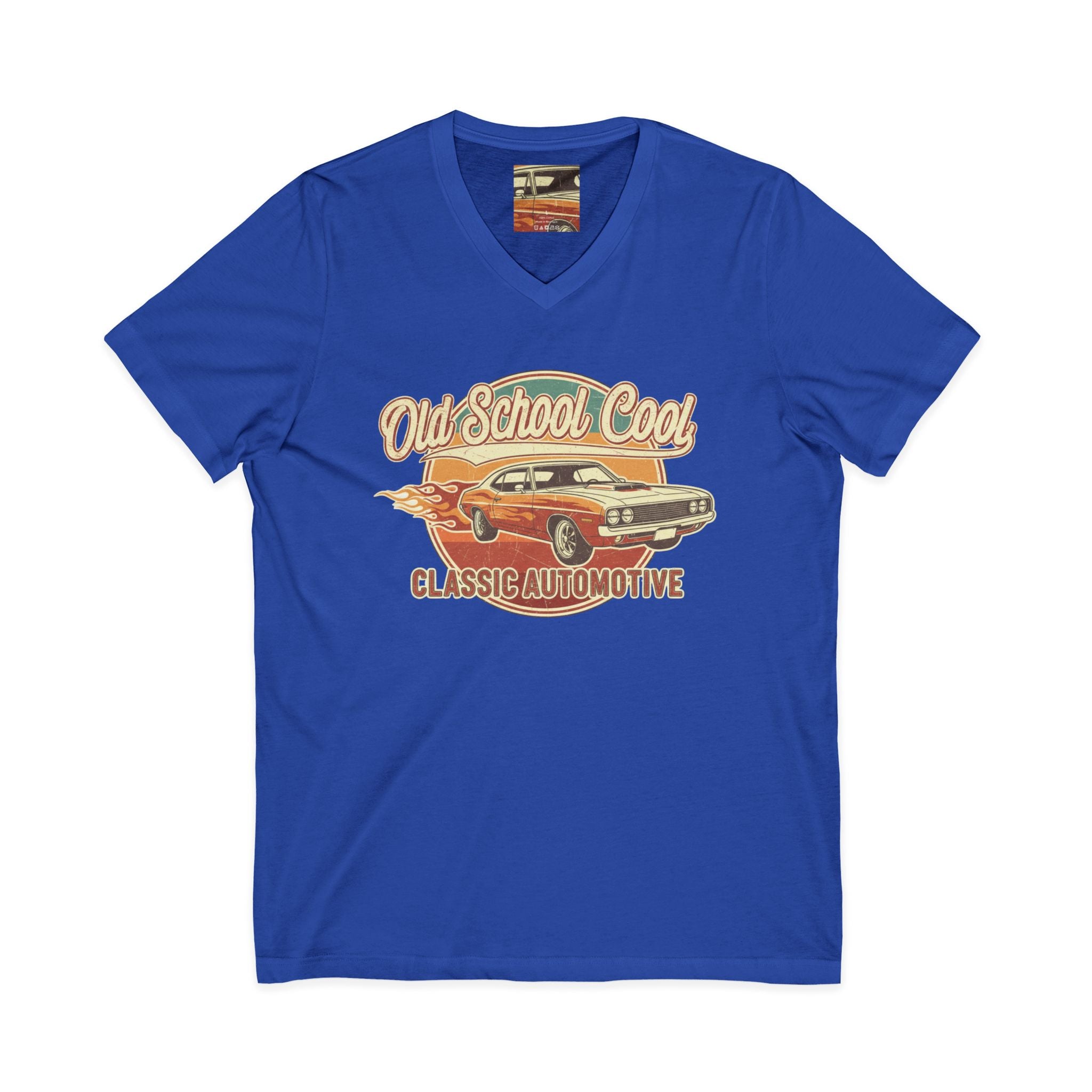 Old School Cool Classic Automotive V-Neck Tee