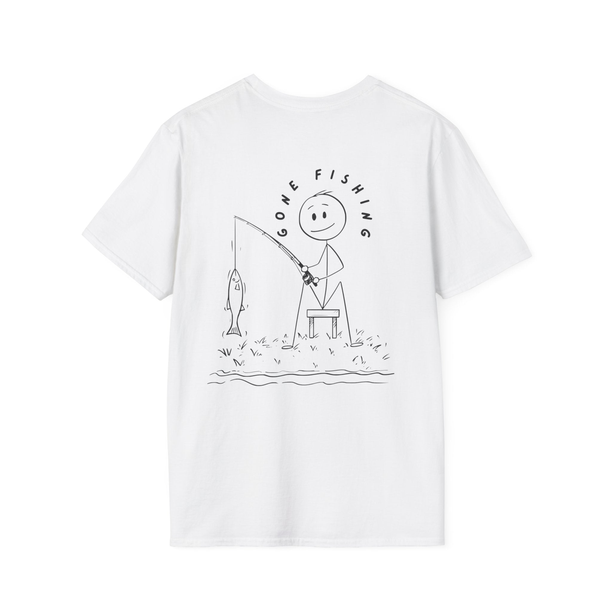 Fishing Stick Figure T-Shirt