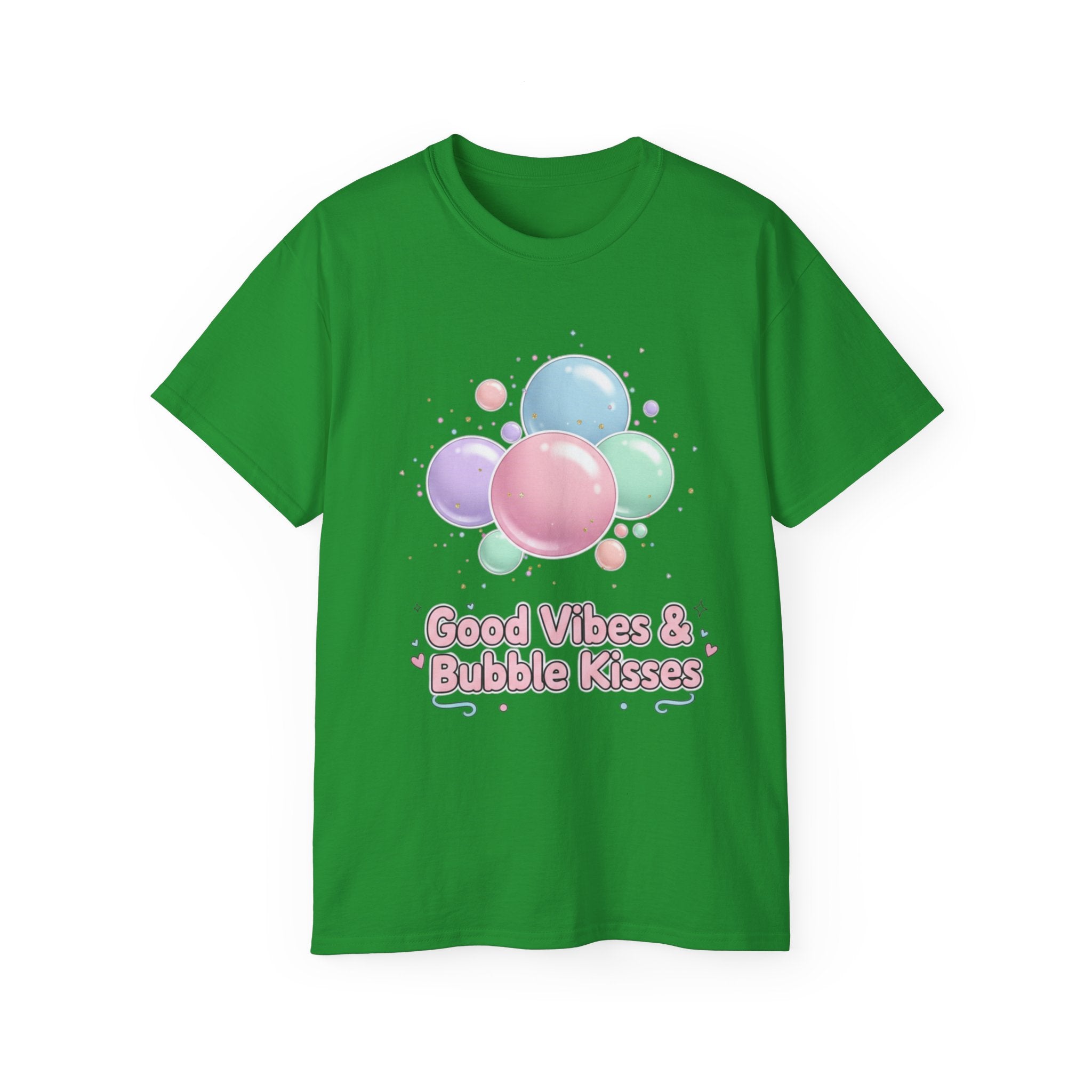T-Shirt — Good Vibes & Bubble Kisses Pastel Bubble Graphic