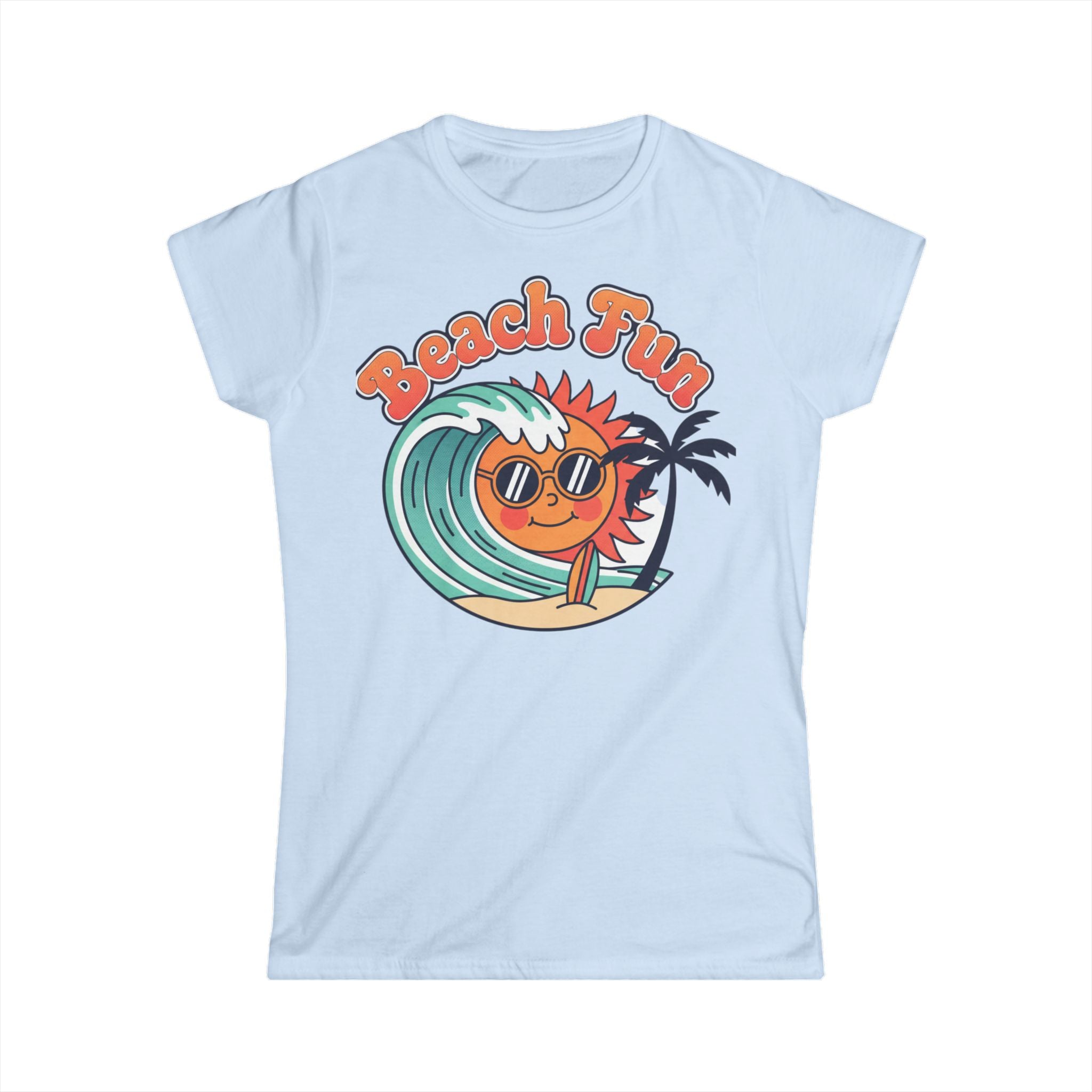 Beach Fun T-Shirt — Retro Sun & Wave Women’s Tee
