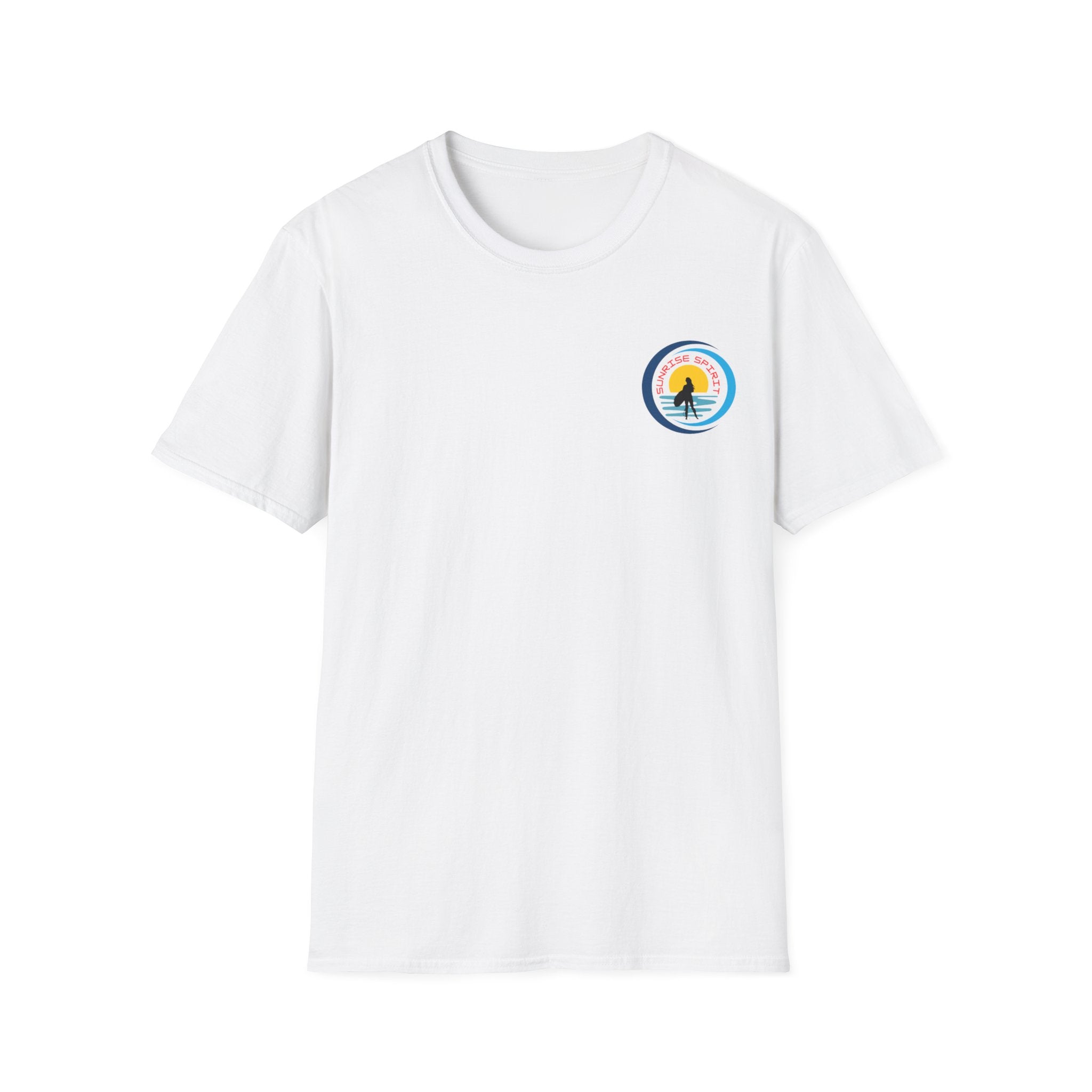 Sunset Surfing Women T-Shirt — Female Surfer Looking Into Sunset