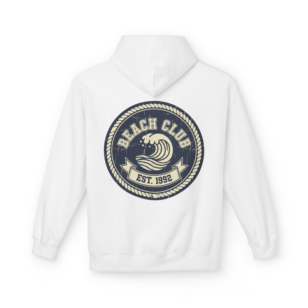 Beach Club Hoodie — Retro Surf Crest "Est. 1992"
