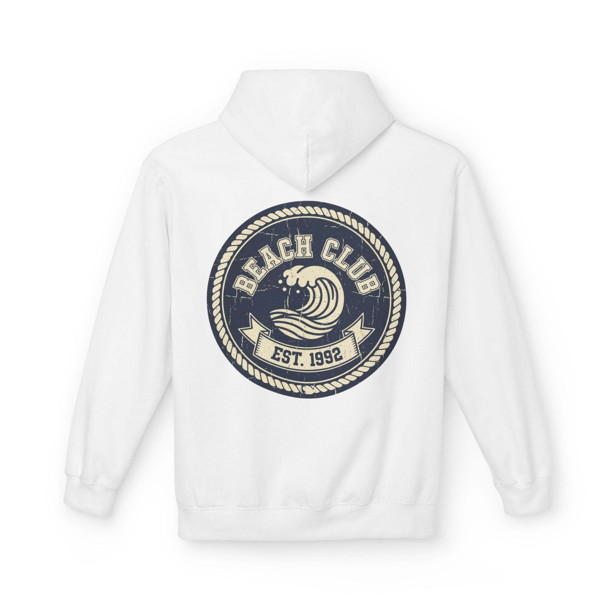 Beach Club Hoodie — Retro Surf Crest "Est. 1992"