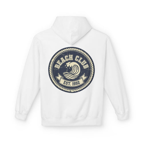 Beach Club Hoodie — Retro Surf Crest "Est. 1992"
