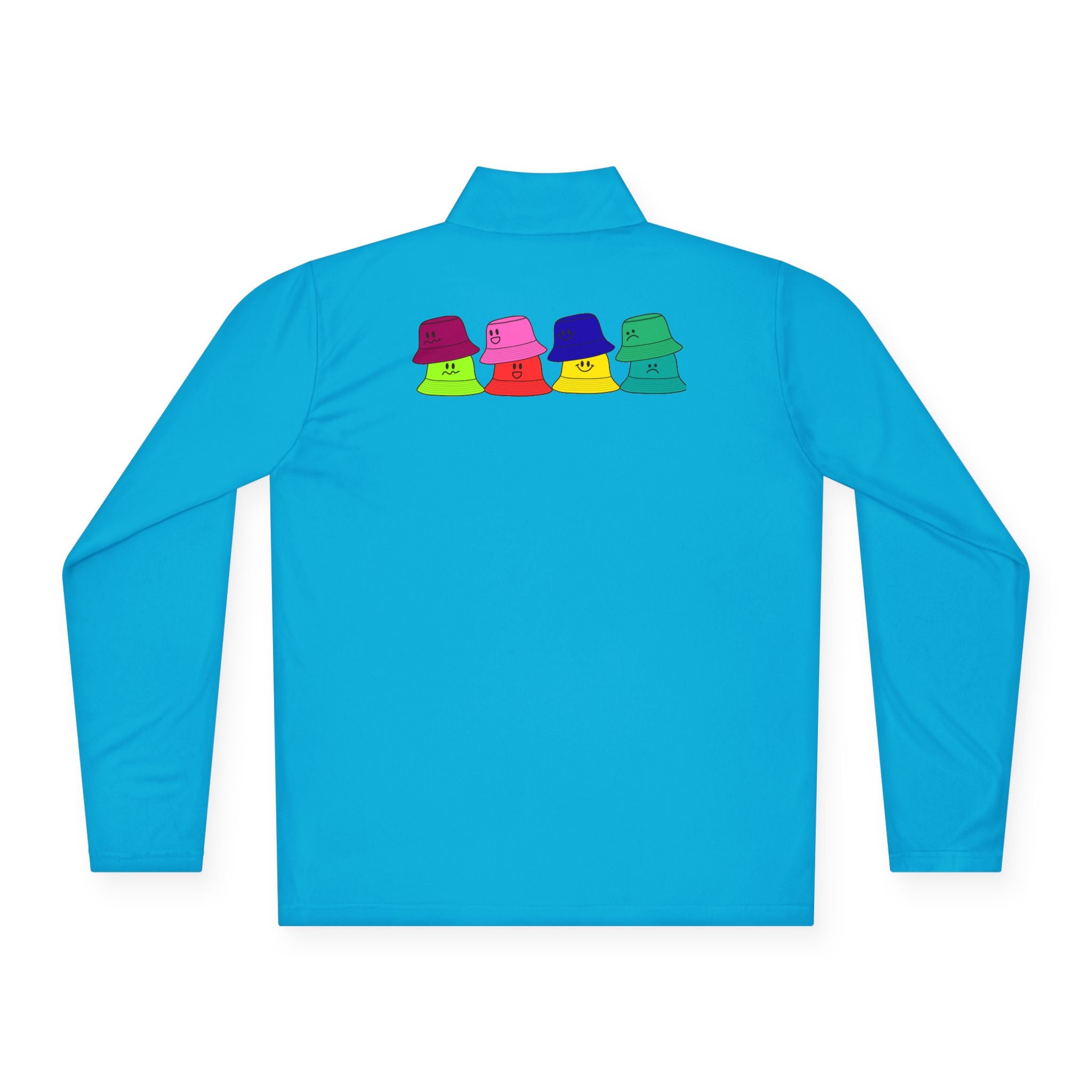 Quarter-Zip Pullover —  Bucket Hat