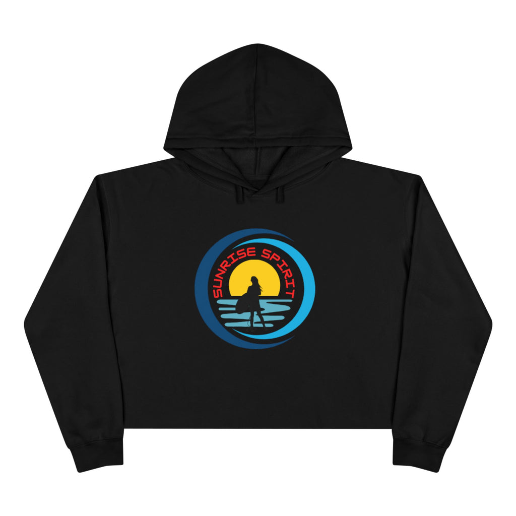 Crop Hoodie — Sunrise Spirit Surfer