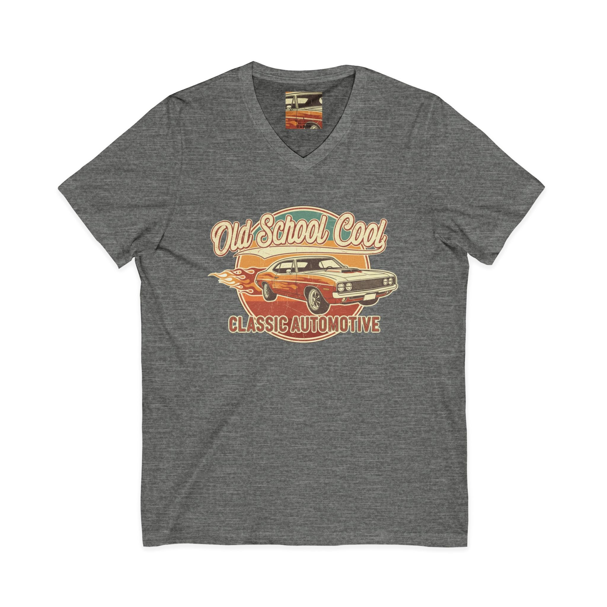 Old School Cool Classic Automotive V-Neck Tee