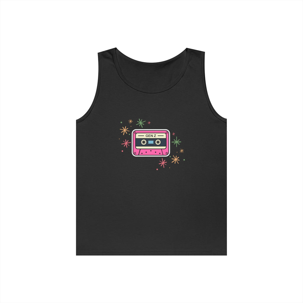 Retro Pink Cassette Tank Top — Vintage 80s Music Graphic