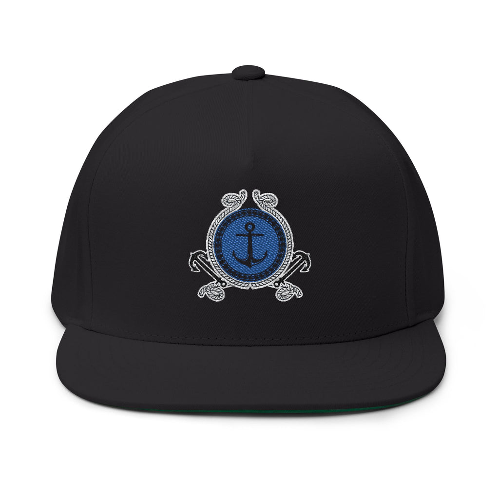 Nautical Anchor  Flat Bill Cap
