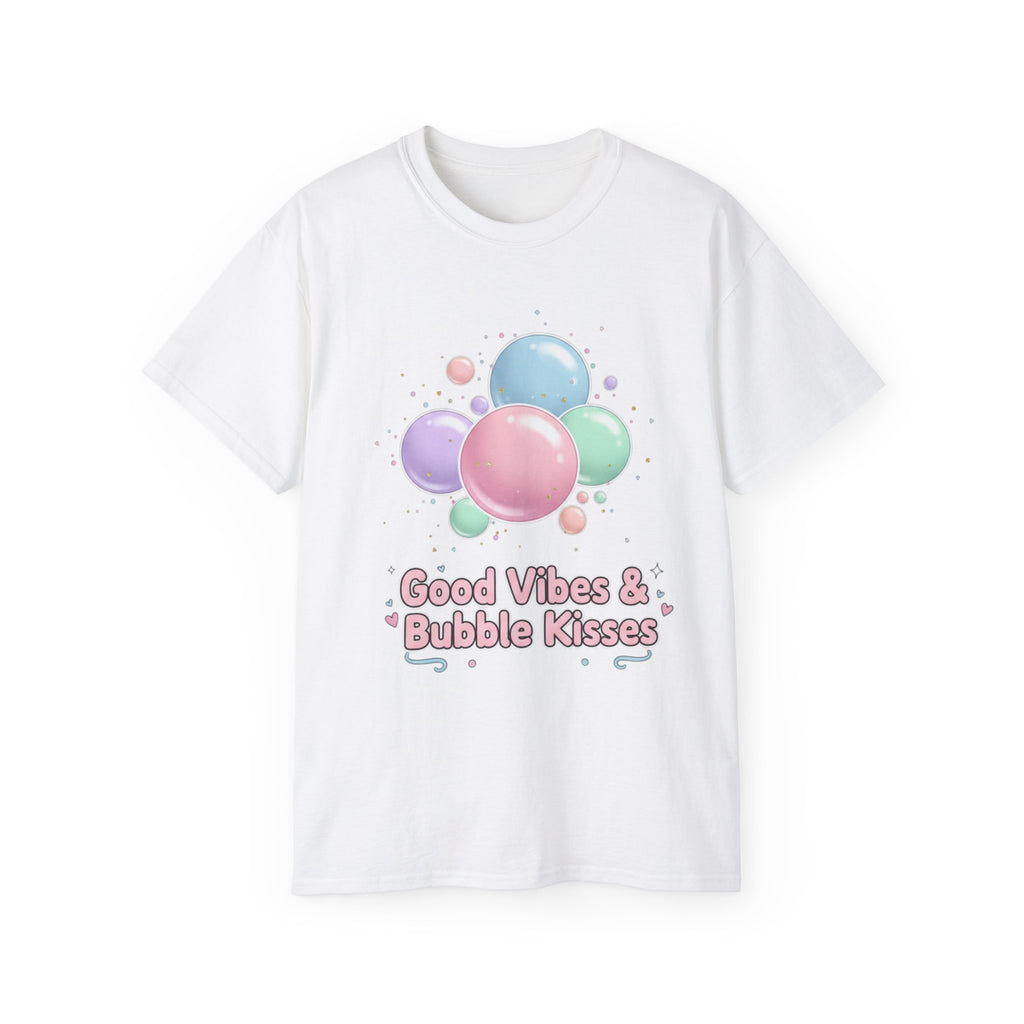 T-Shirt — Good Vibes & Bubble Kisses Pastel Bubble Graphic