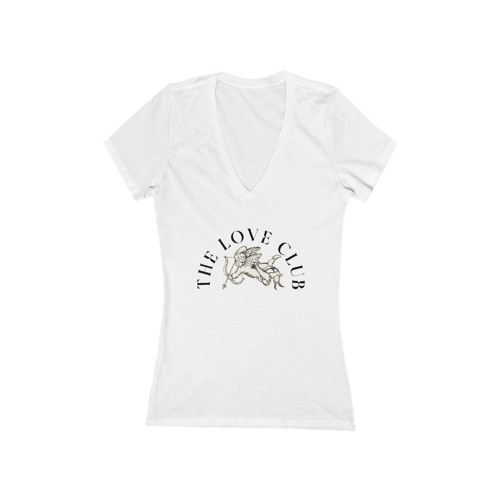 The Love Club V-Neck Tee — Women's Floral Graphic T-Shirt
