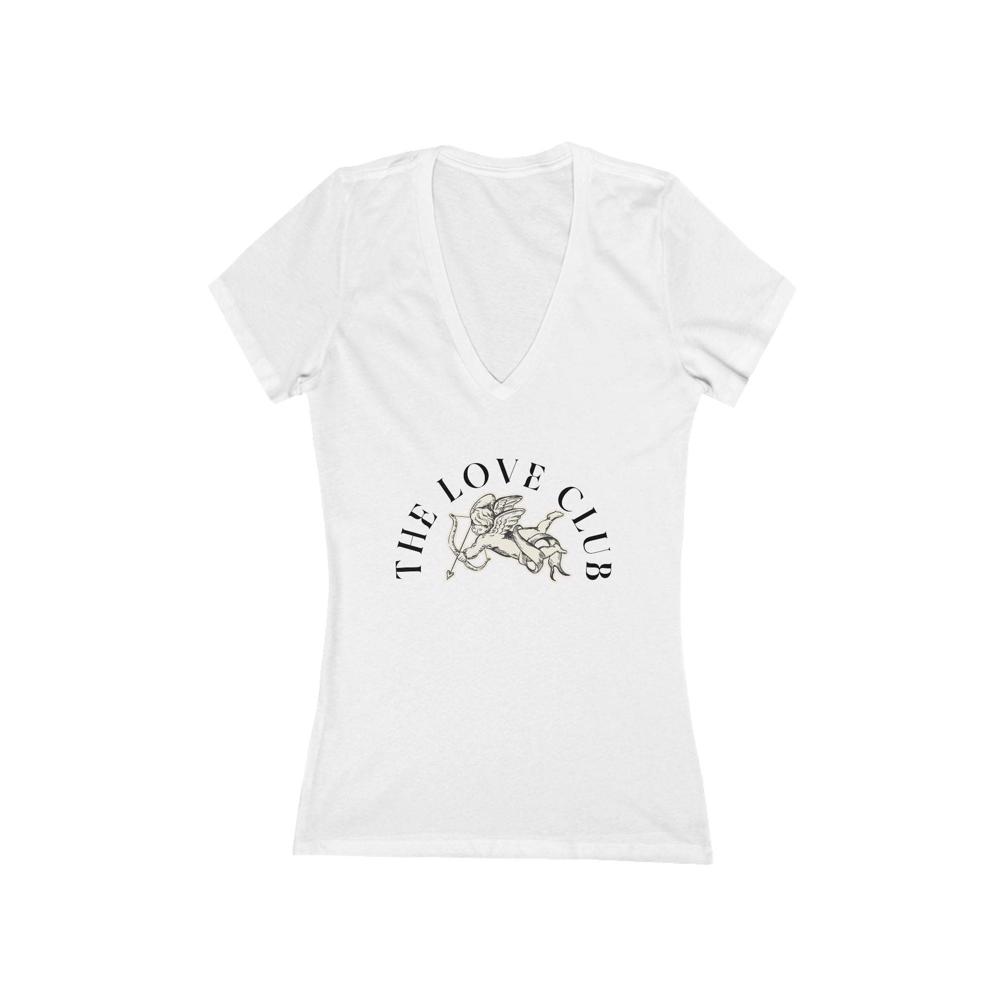 The Love Club V-Neck Tee — Women's Floral Graphic T-Shirt