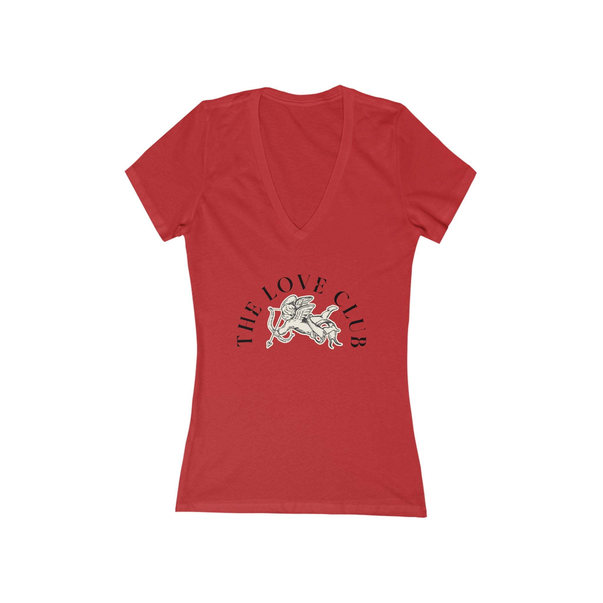 The Love Club V-Neck Tee — Women's Floral Graphic T-Shirt