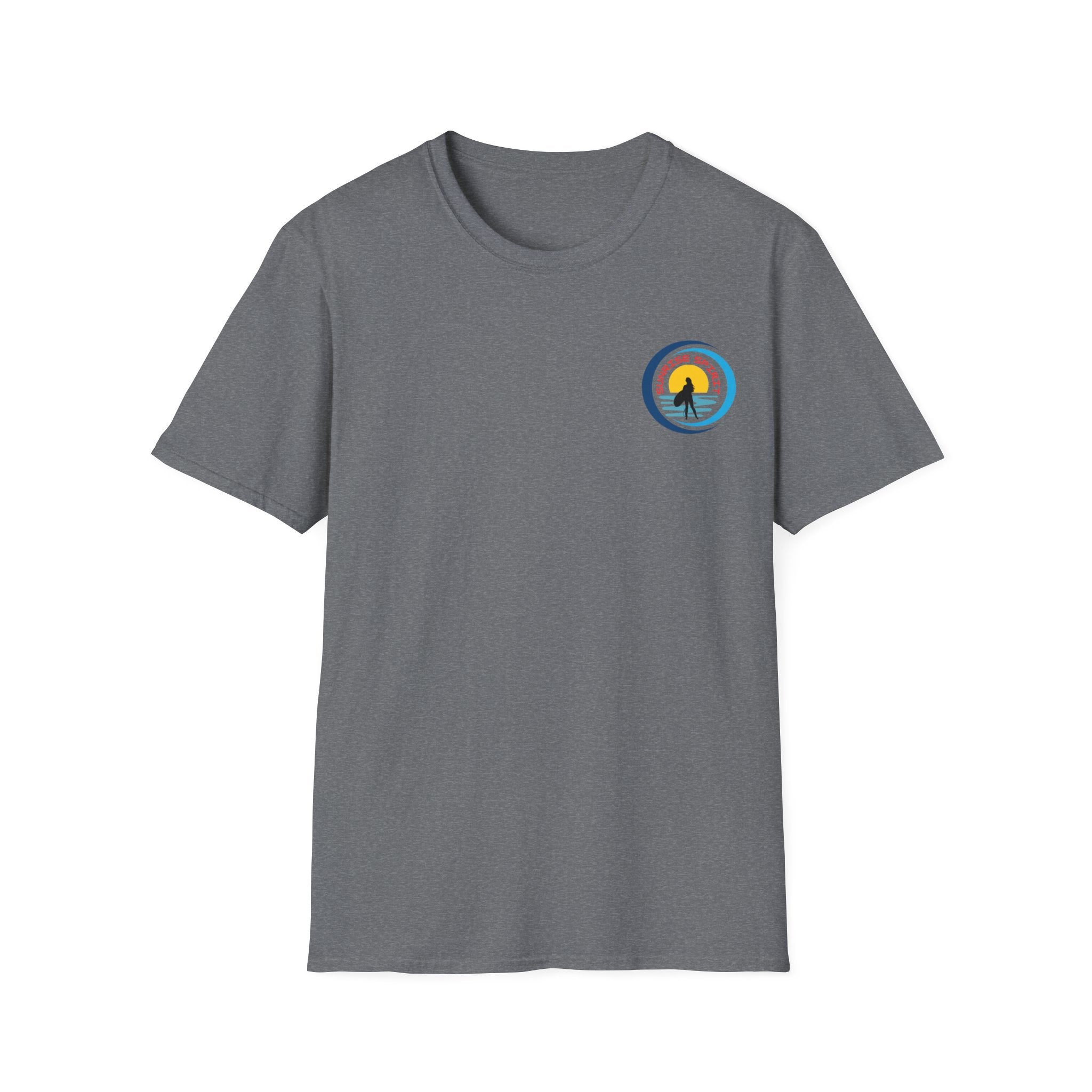 Sunset Surfing Women T-Shirt — Female Surfer Looking Into Sunset