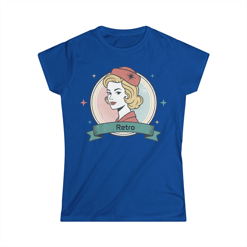 Retro Pin-Up Women's Tee — 'Retro' Ribbon Badge