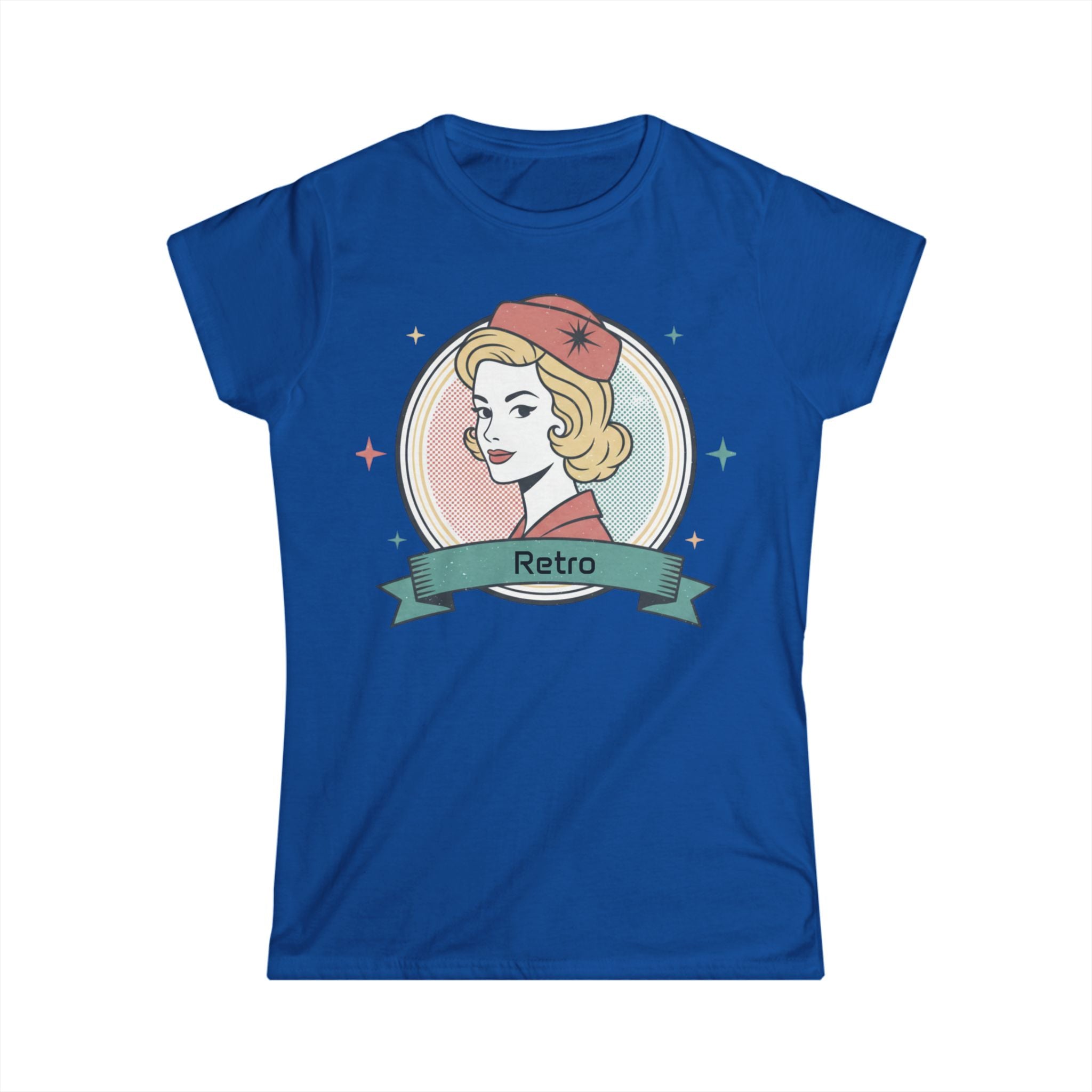 Retro Pin-Up Women's Tee — 'Retro' Ribbon Badge