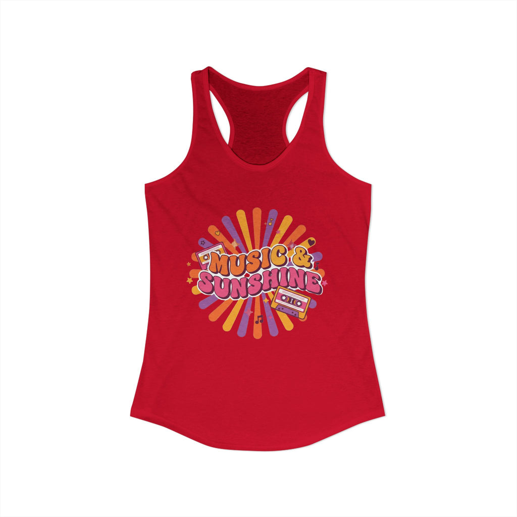 Women's  Racerback Tank-Music & Sunshine