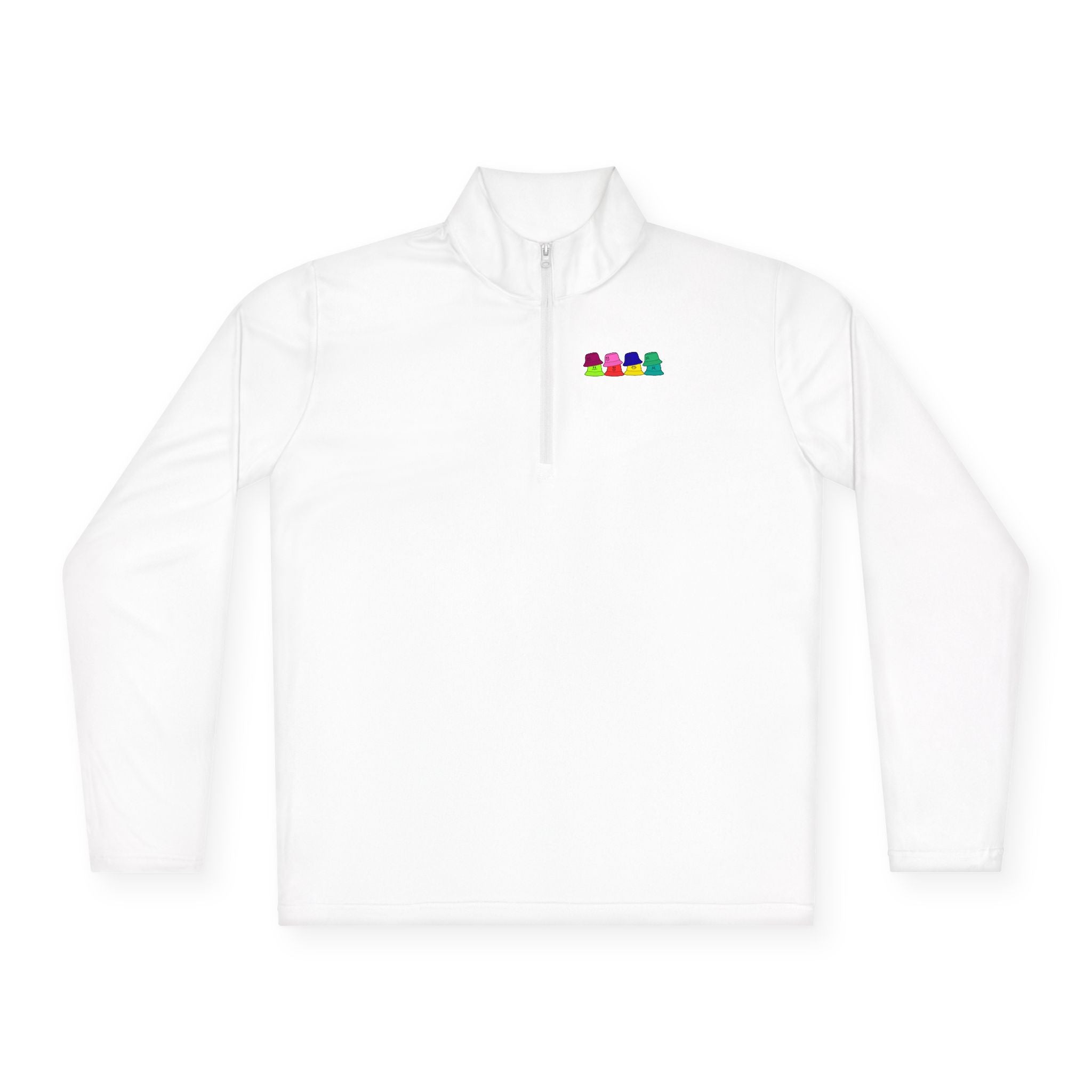 Quarter-Zip Pullover —  Bucket Hat