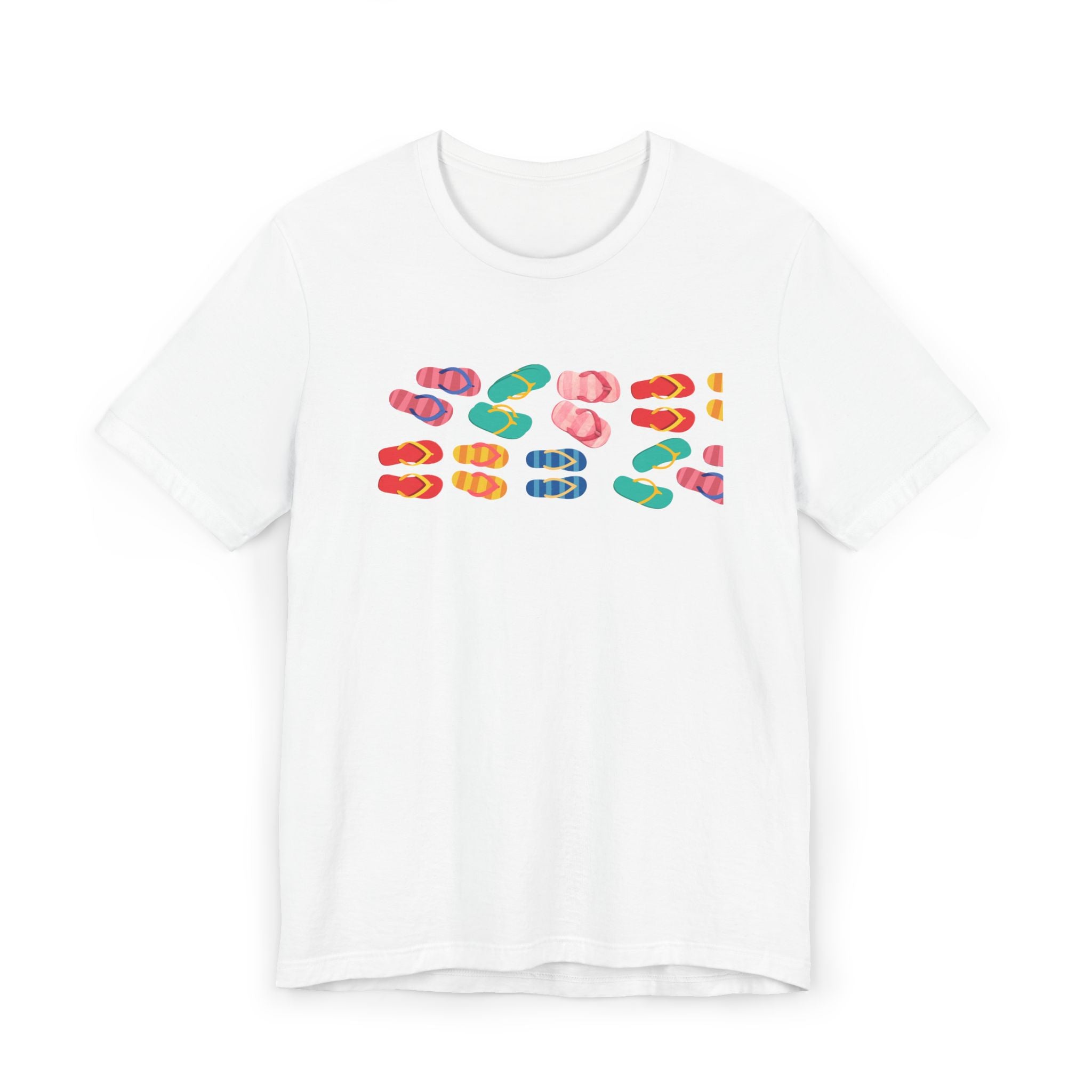 Colorful Flip Flop T-Shirt — Summer Beach Flip-Flop Graphic Tee