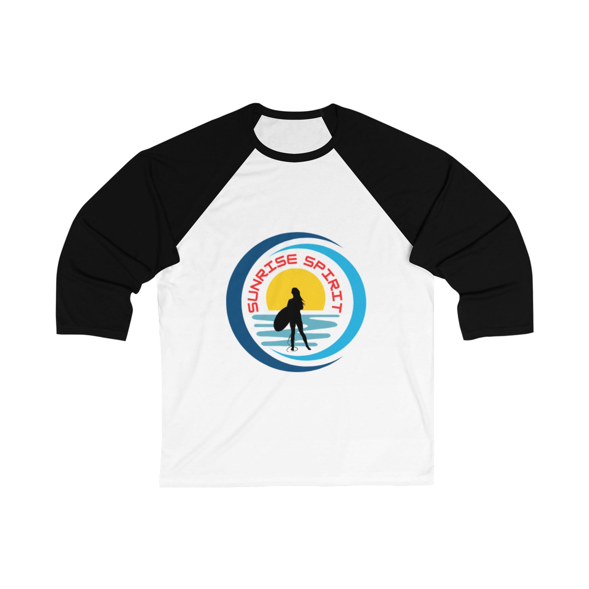 Sunrise Spirit Baseball Tee — Surfer Retro Graphic Raglan