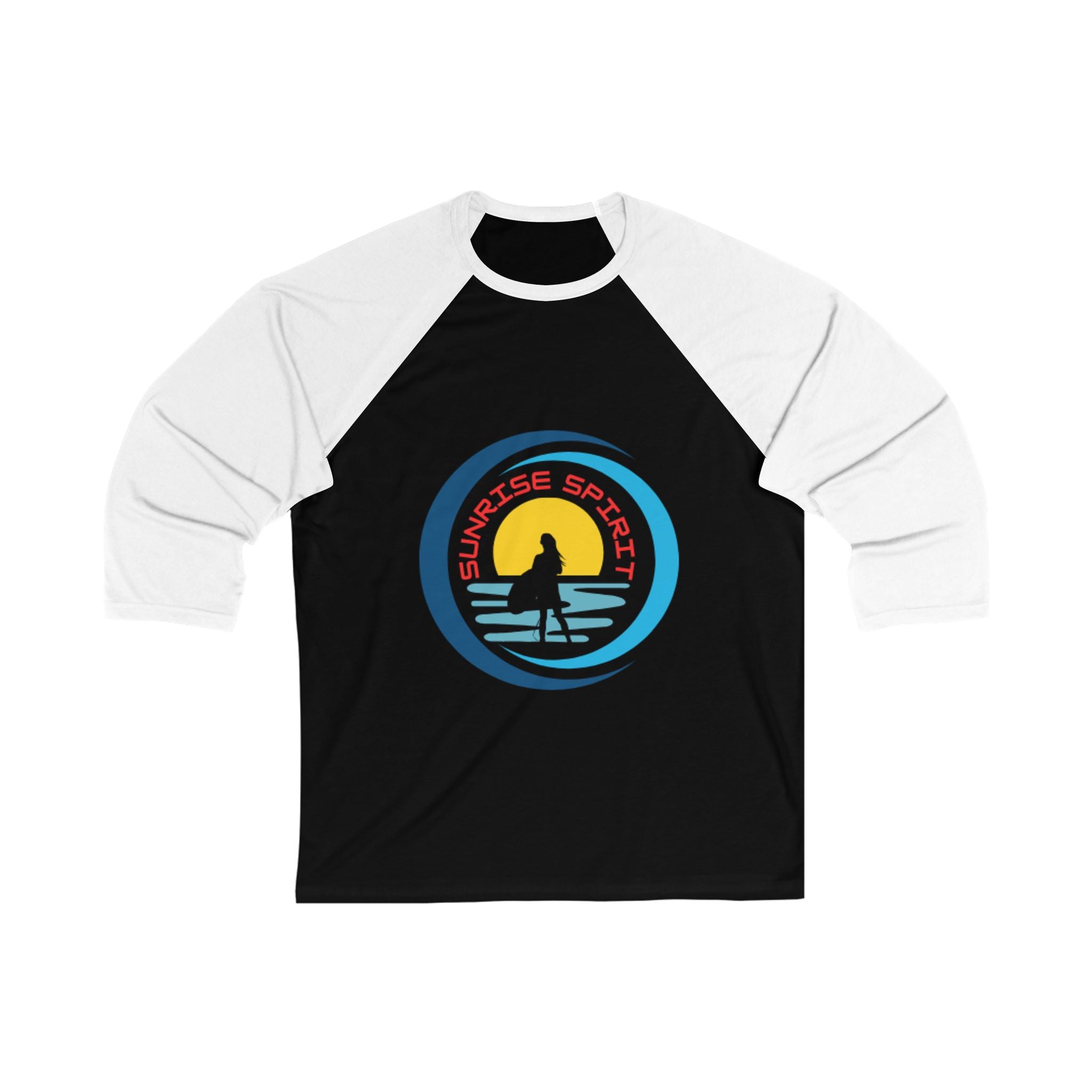 Sunrise Spirit Baseball Tee — Surfer Retro Graphic Raglan