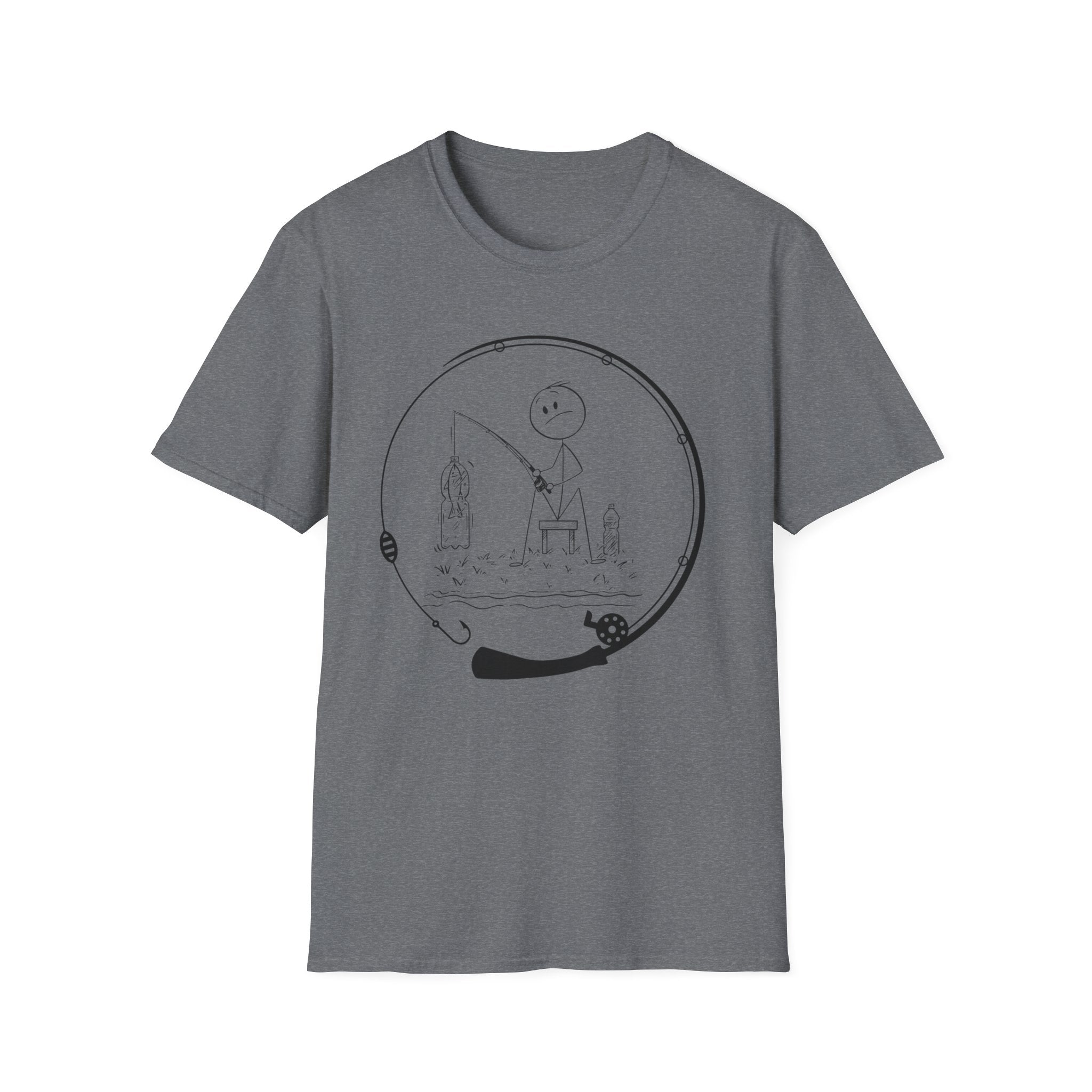 Stick man Fishing  Tee