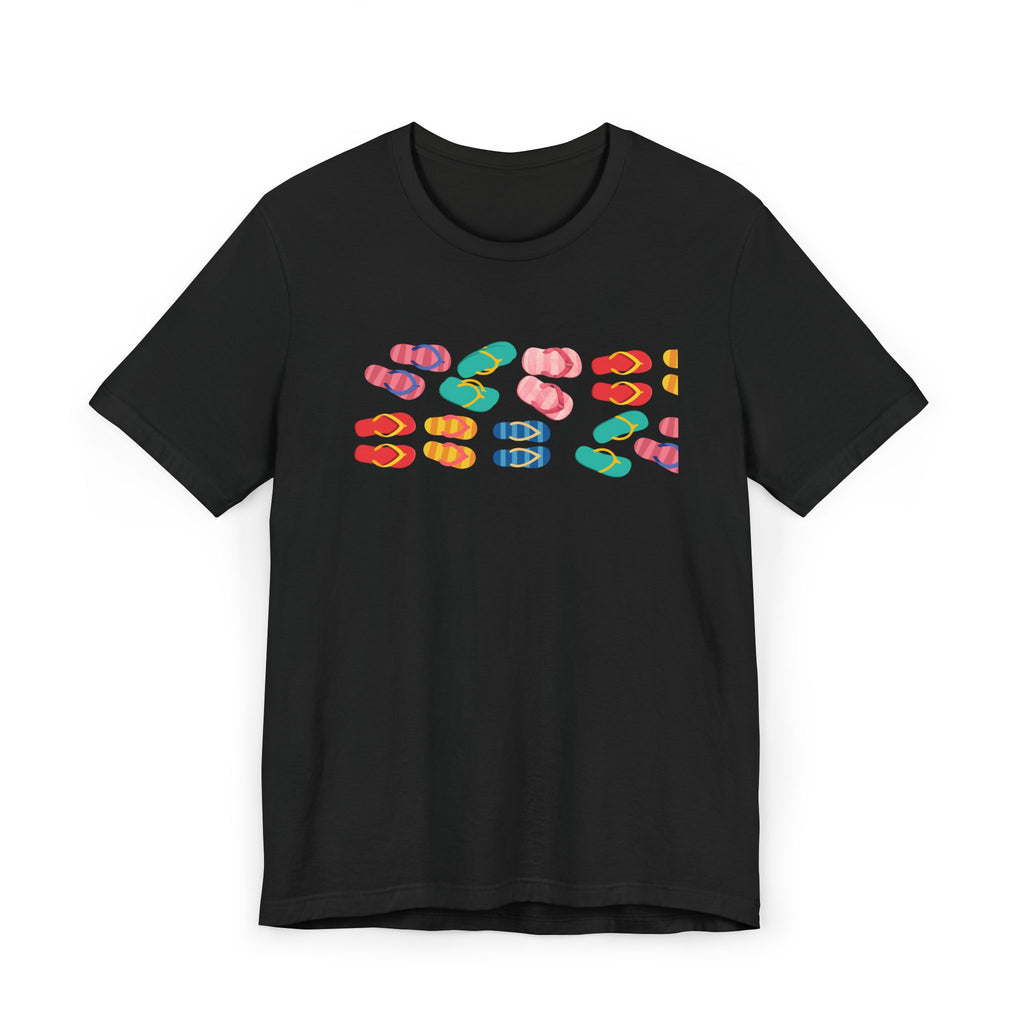 Colorful Flip Flop T-Shirt — Summer Beach Flip-Flop Graphic Tee