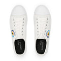 Men's Low Top Sneakers — Sunset Surf Patch Casual Canvas Shoes