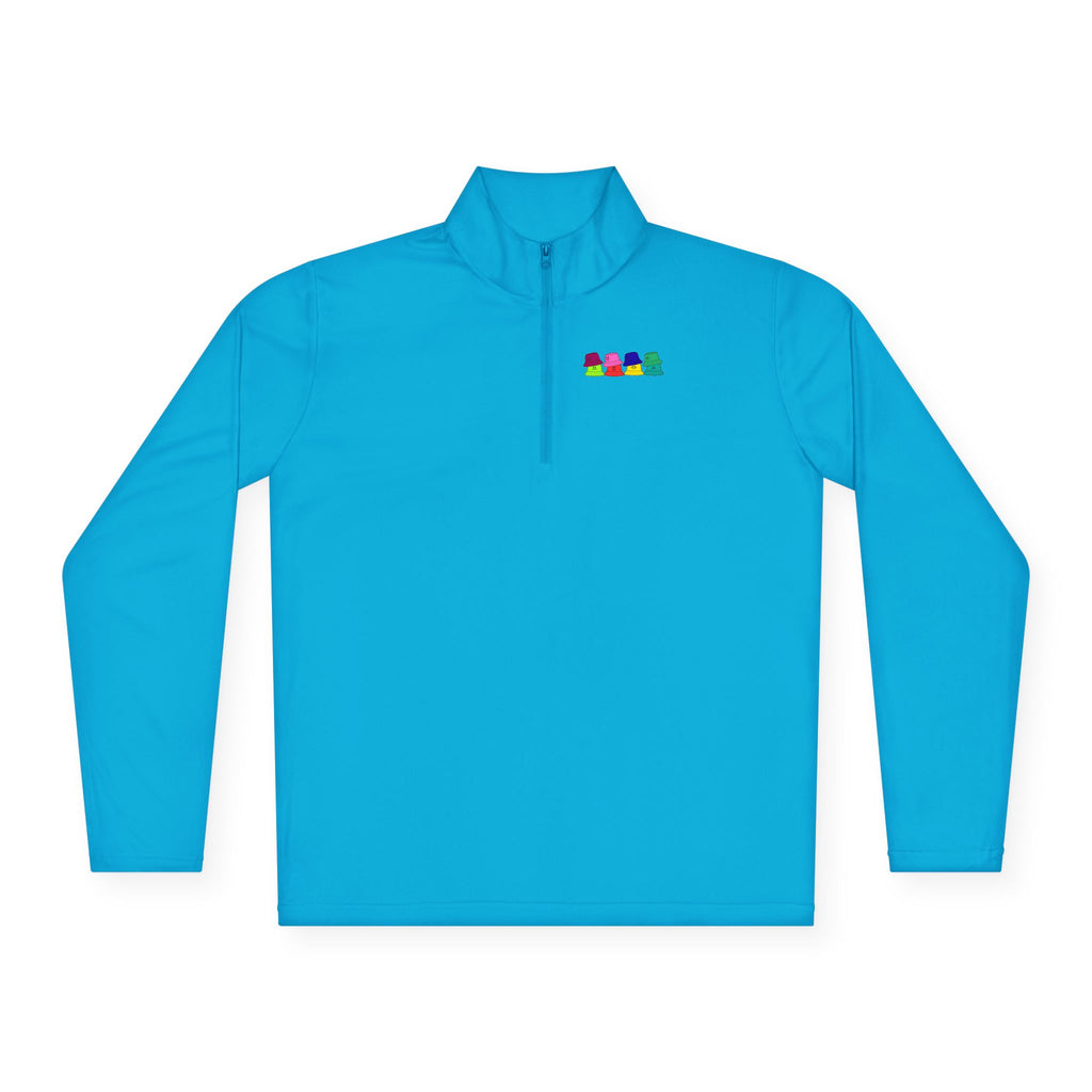 Quarter-Zip Pullover —  Bucket Hat